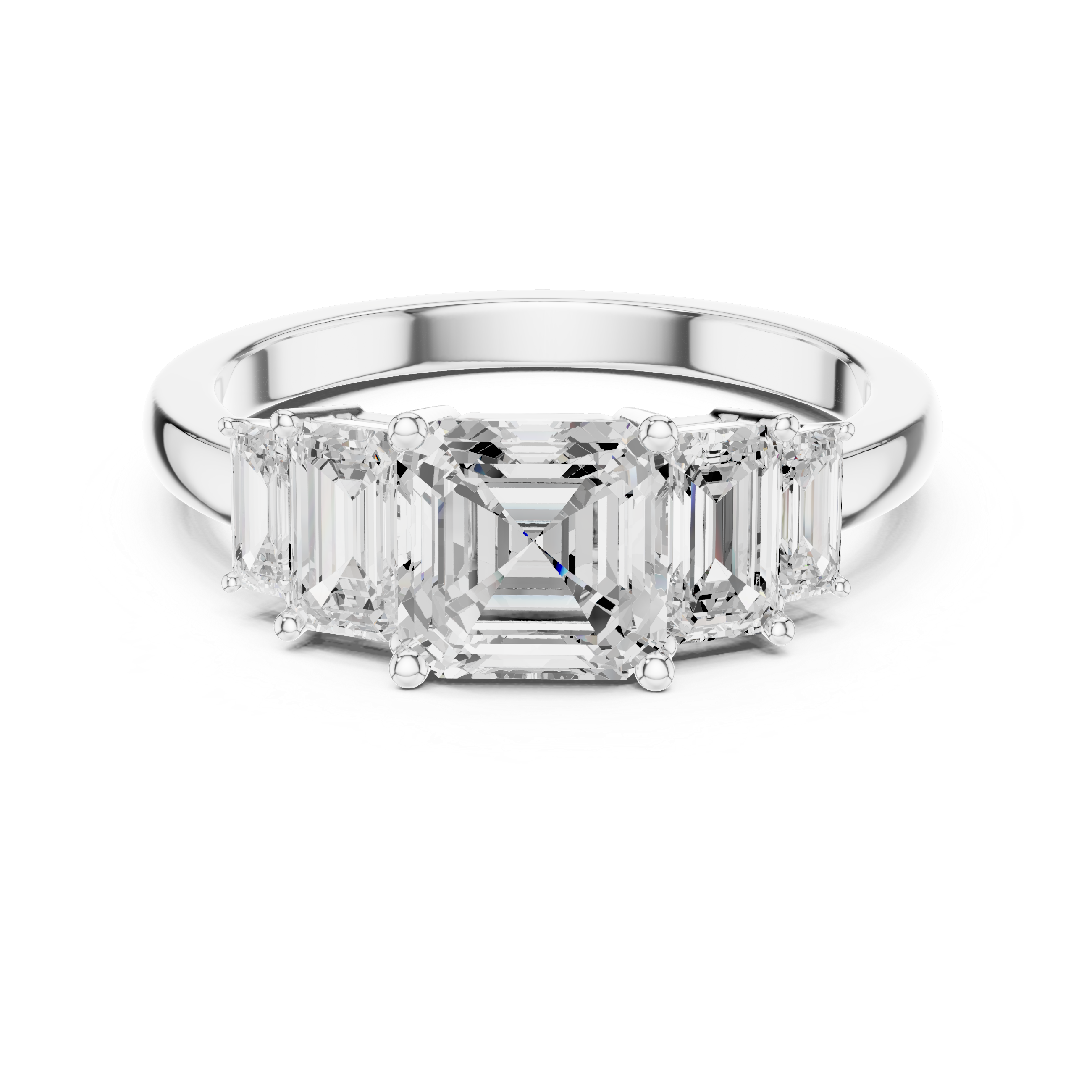 Emerald Cut Diamond Radiance Lab Grown Diamond Ring
