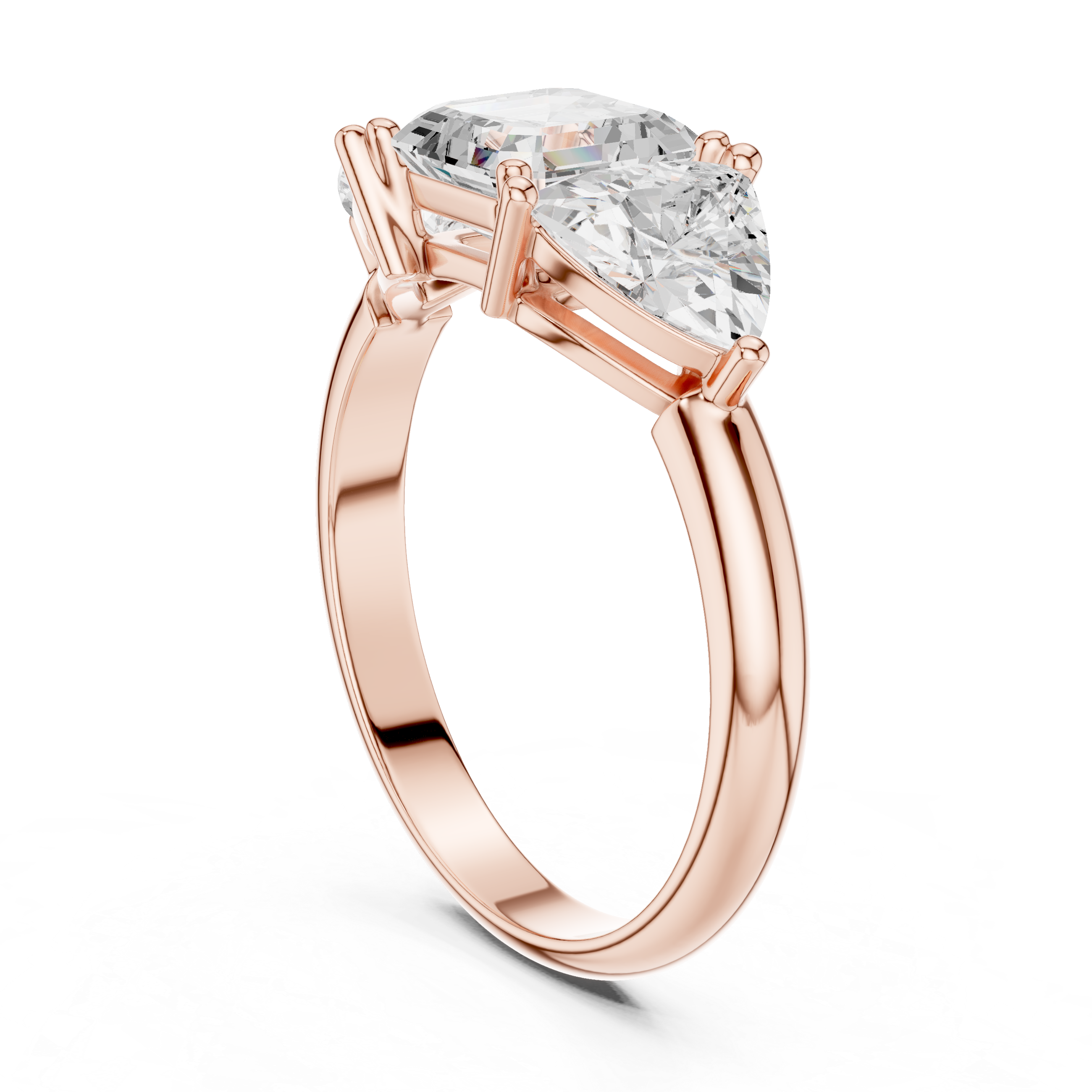 Emerald & Trillion Diamond Lab Grown Diamond Ring