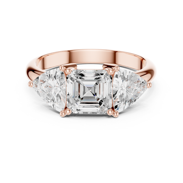 Emerald & Trillion Diamond Lab Grown Diamond Ring