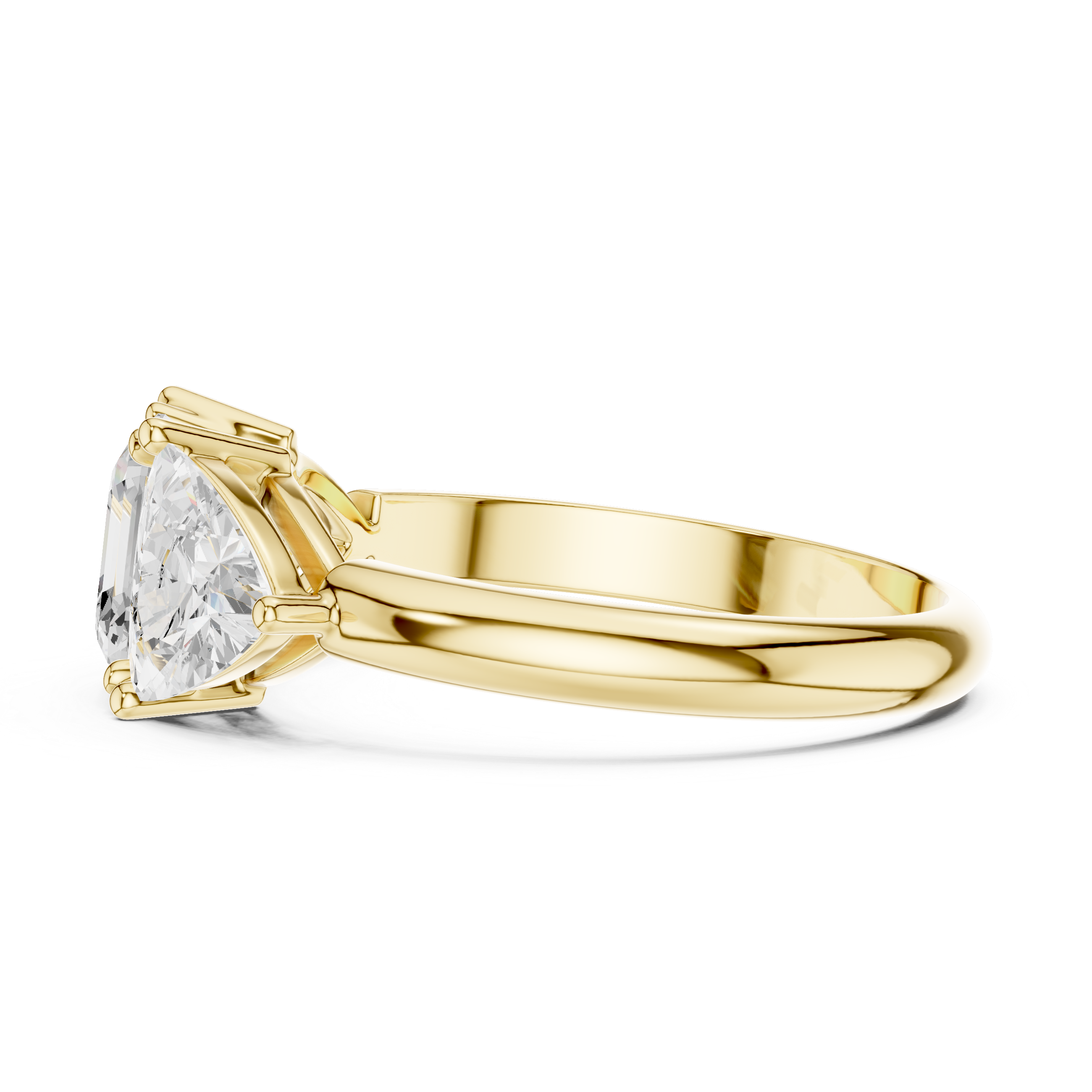 Emerald & Trillion Diamond Lab Grown Diamond Ring