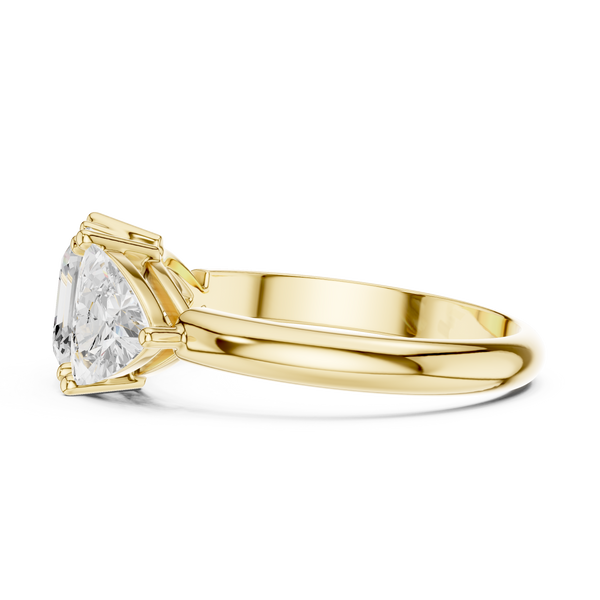 Emerald & Trillion Diamond Lab Grown Diamond Ring