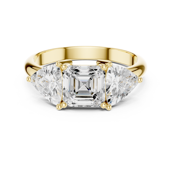 Emerald & Trillion Diamond Lab Grown Diamond Ring