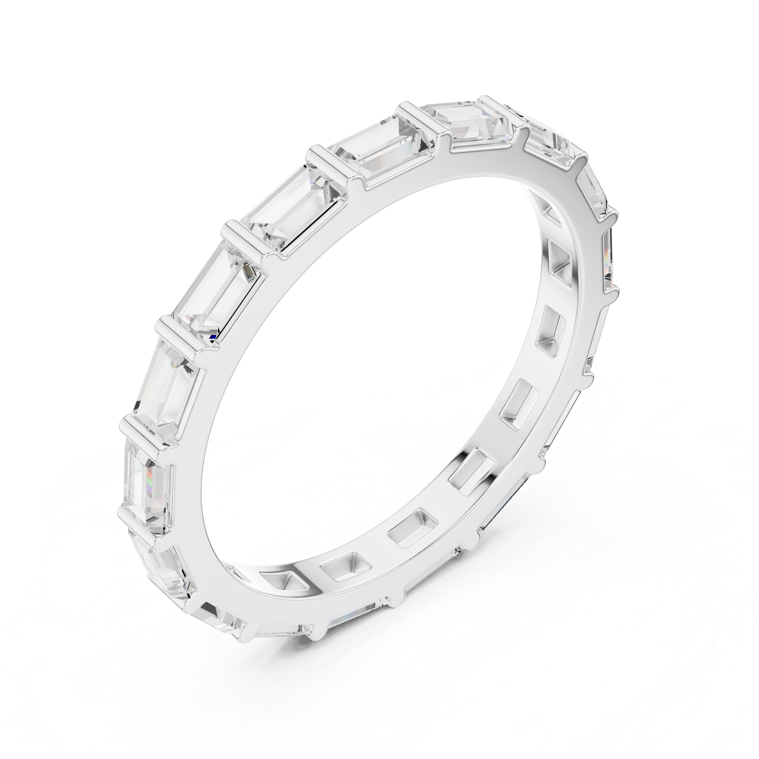 Baguette Diamond Eternity Lab Grown Diamond Ring