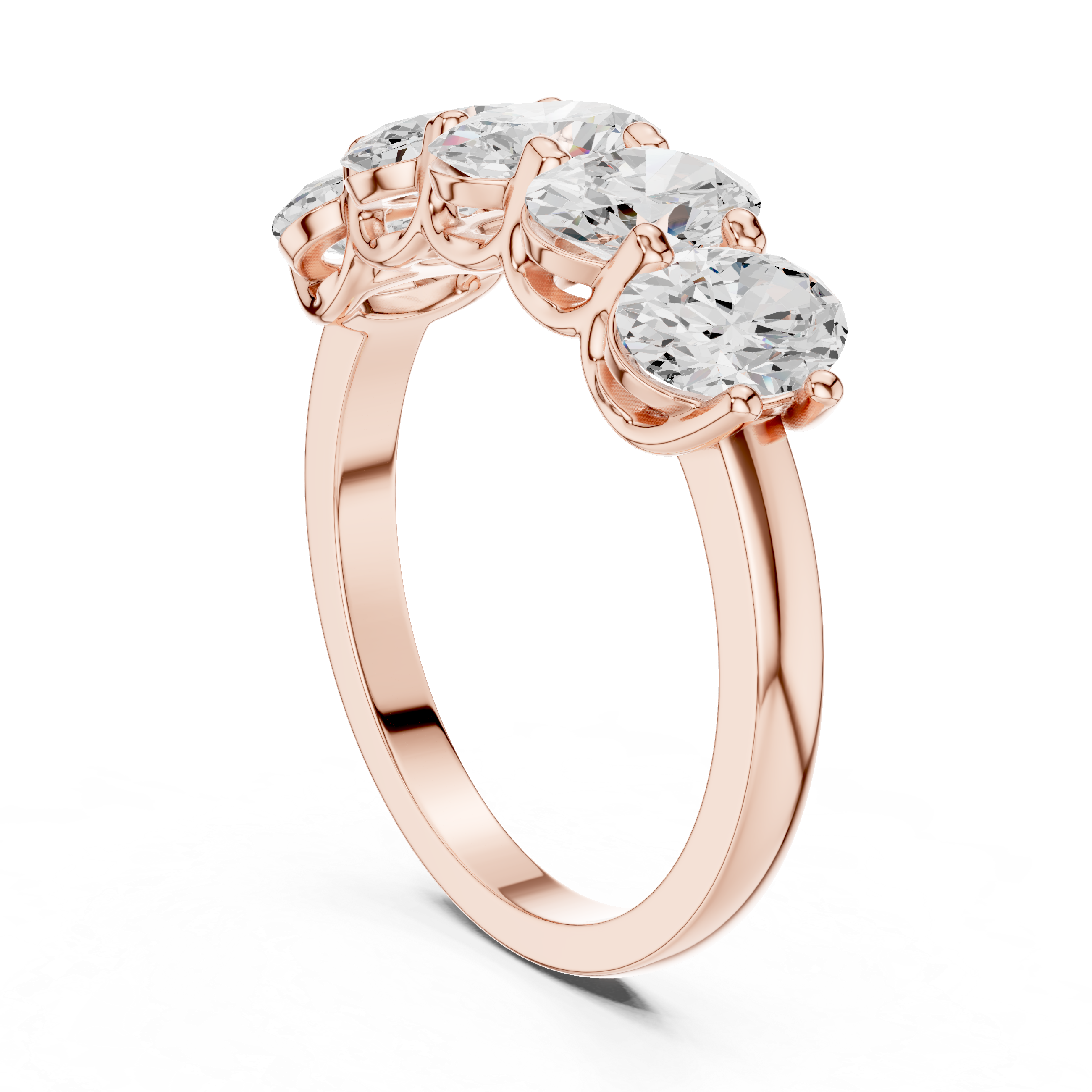 Refined Oval Diamond Lab Grown Diamond Ring