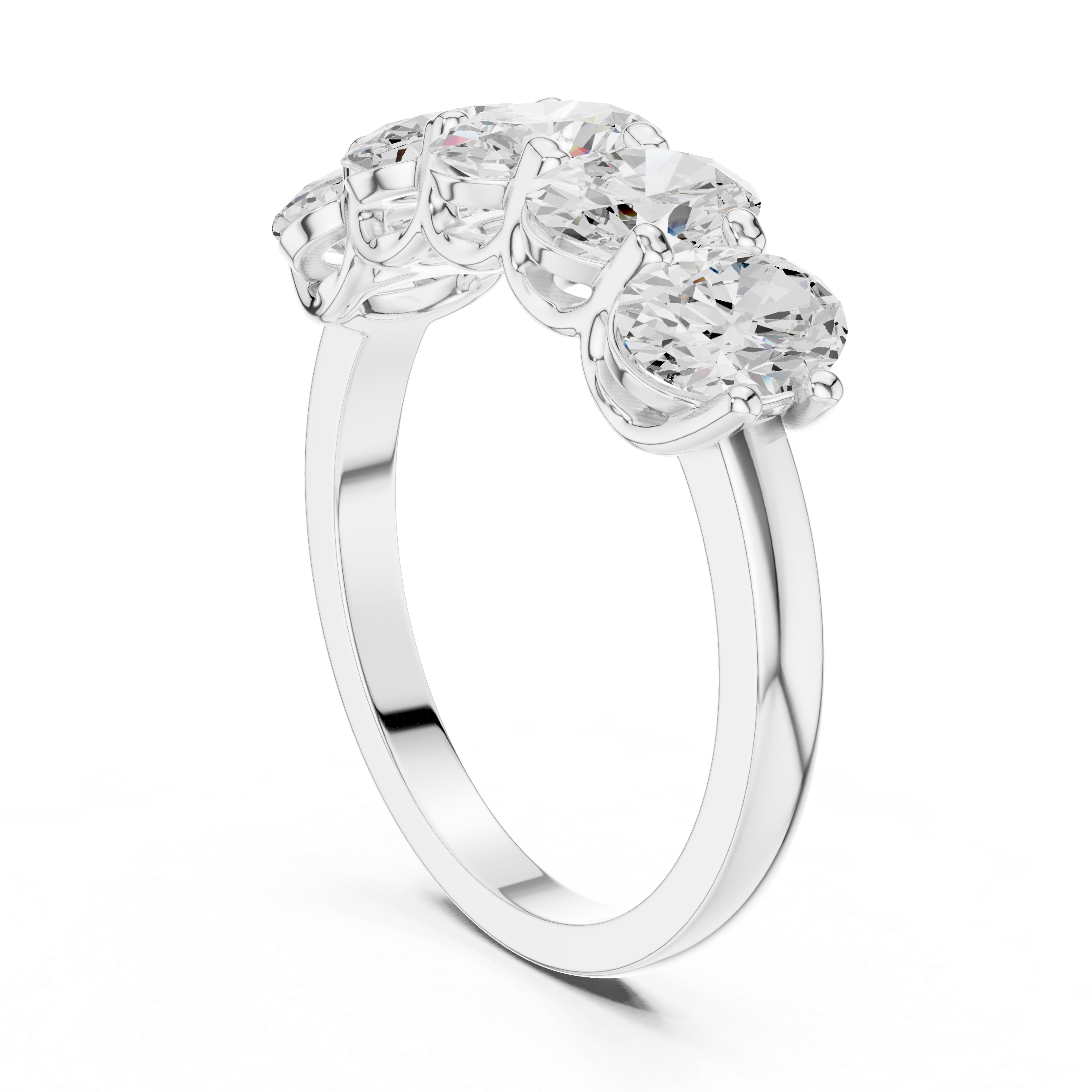 Refined Oval Diamond Lab Grown Diamond Ring