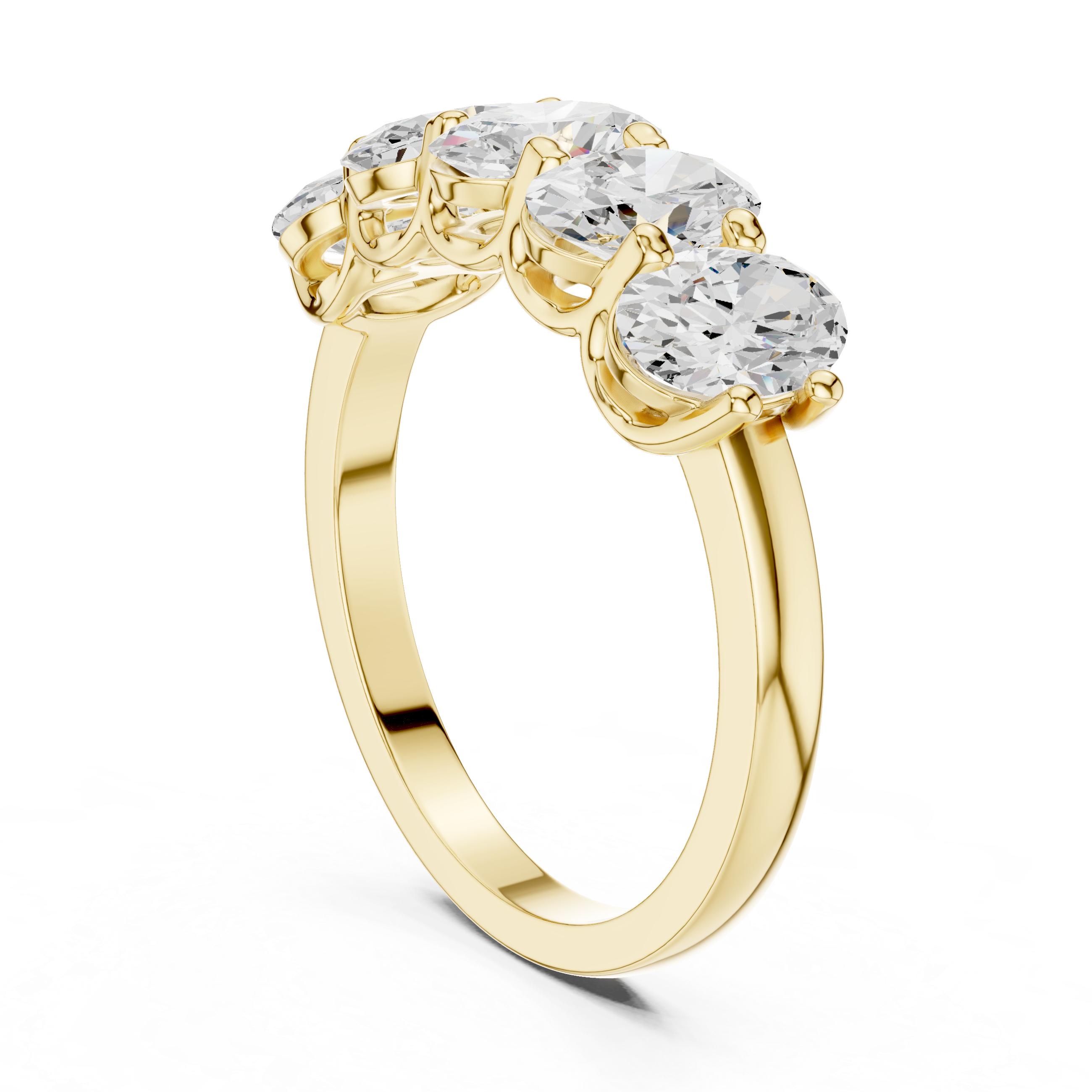 Refined Oval Diamond Lab Grown Diamond Ring