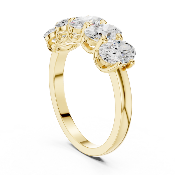 Refined Oval Diamond Lab Grown Diamond Ring