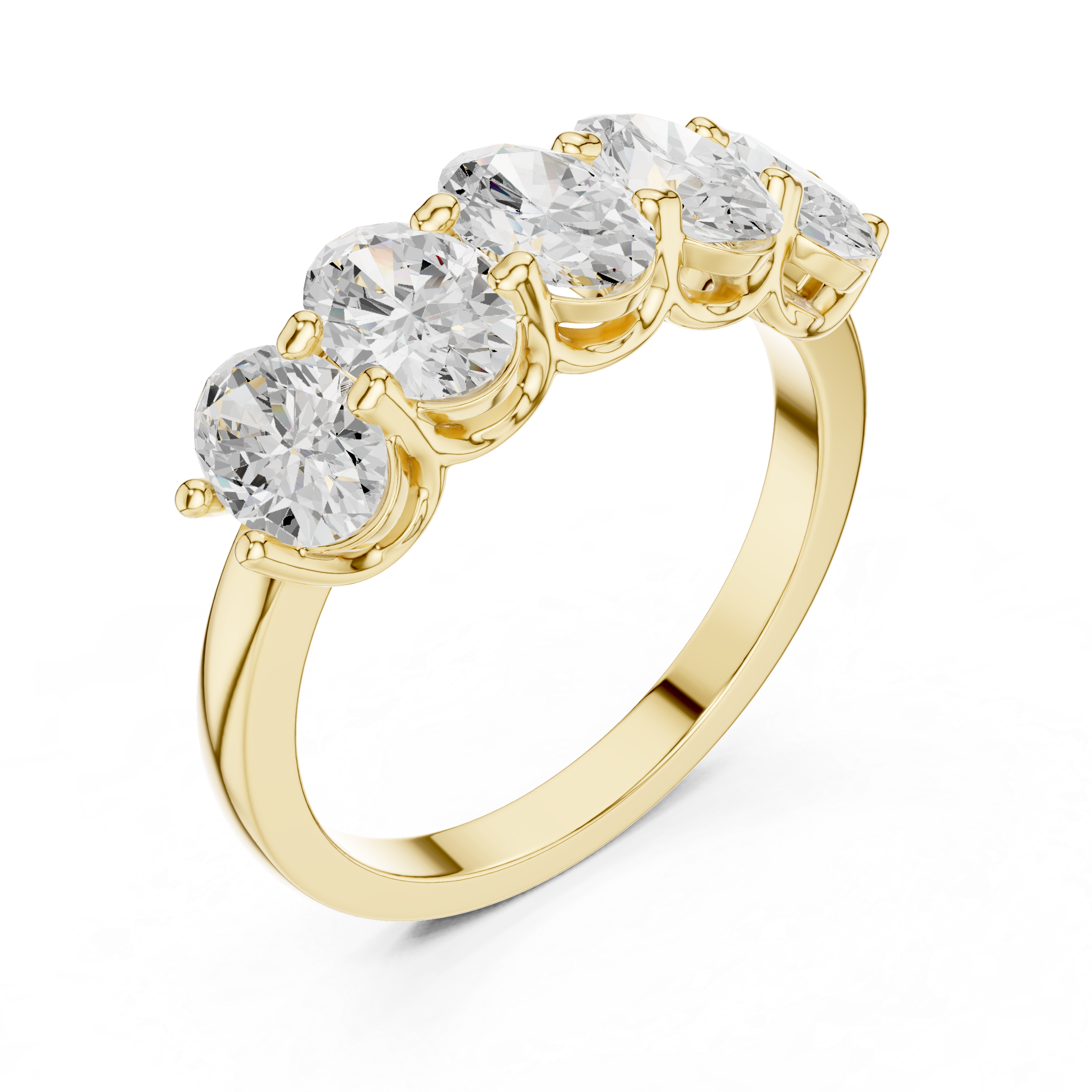 Refined Oval Diamond Lab Grown Diamond Ring
