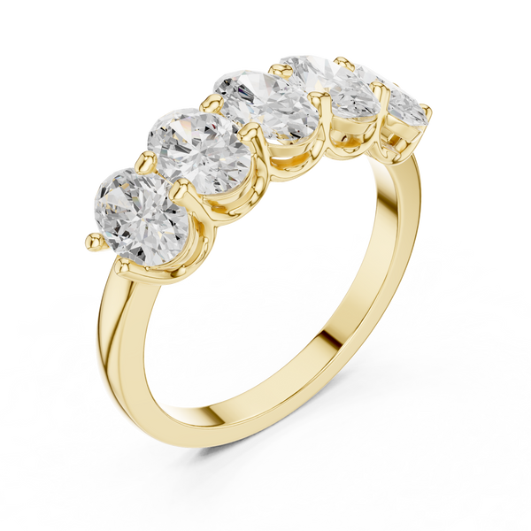 Refined Oval Diamond Lab Grown Diamond Ring