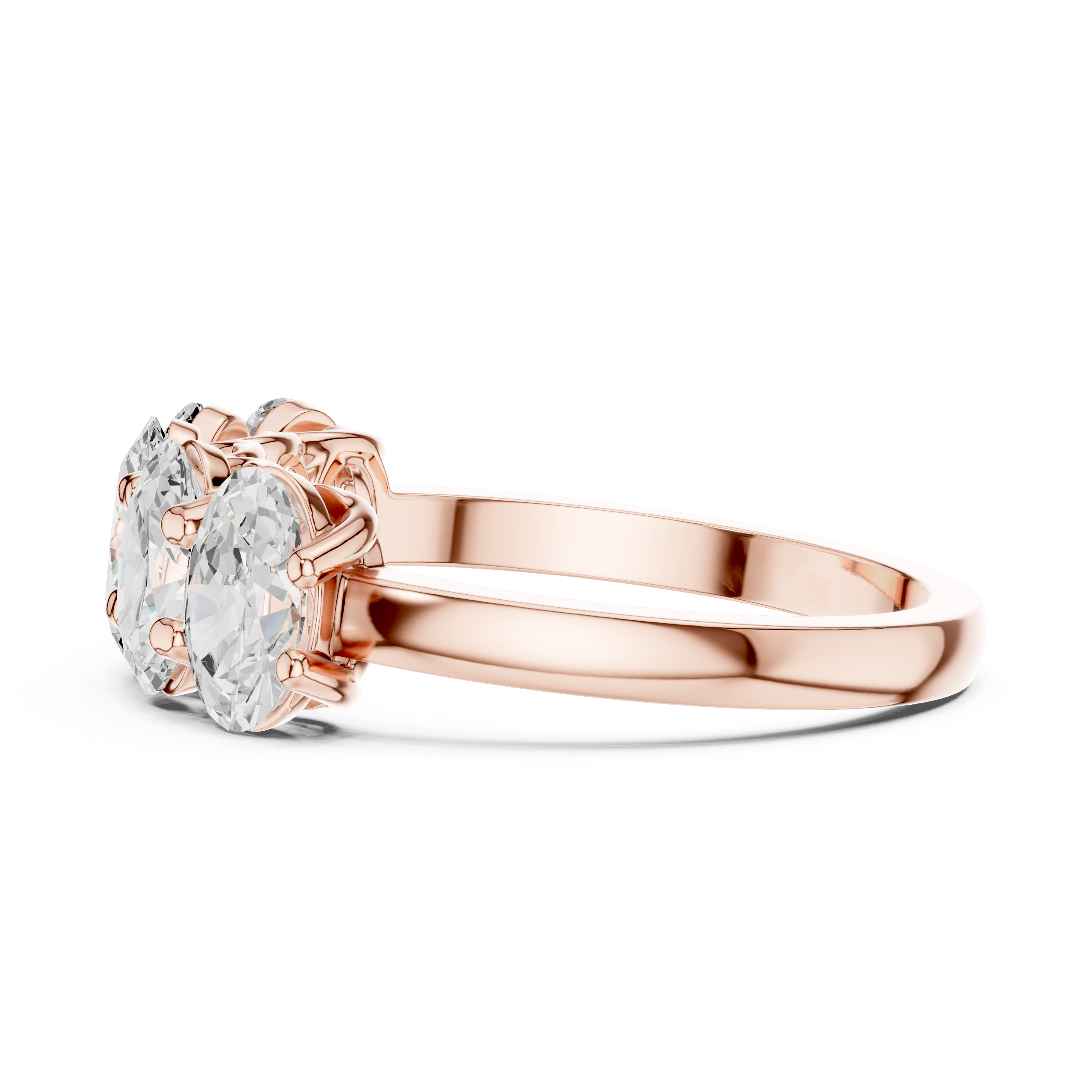 Refined Oval Diamond Lab Grown Diamond Ring