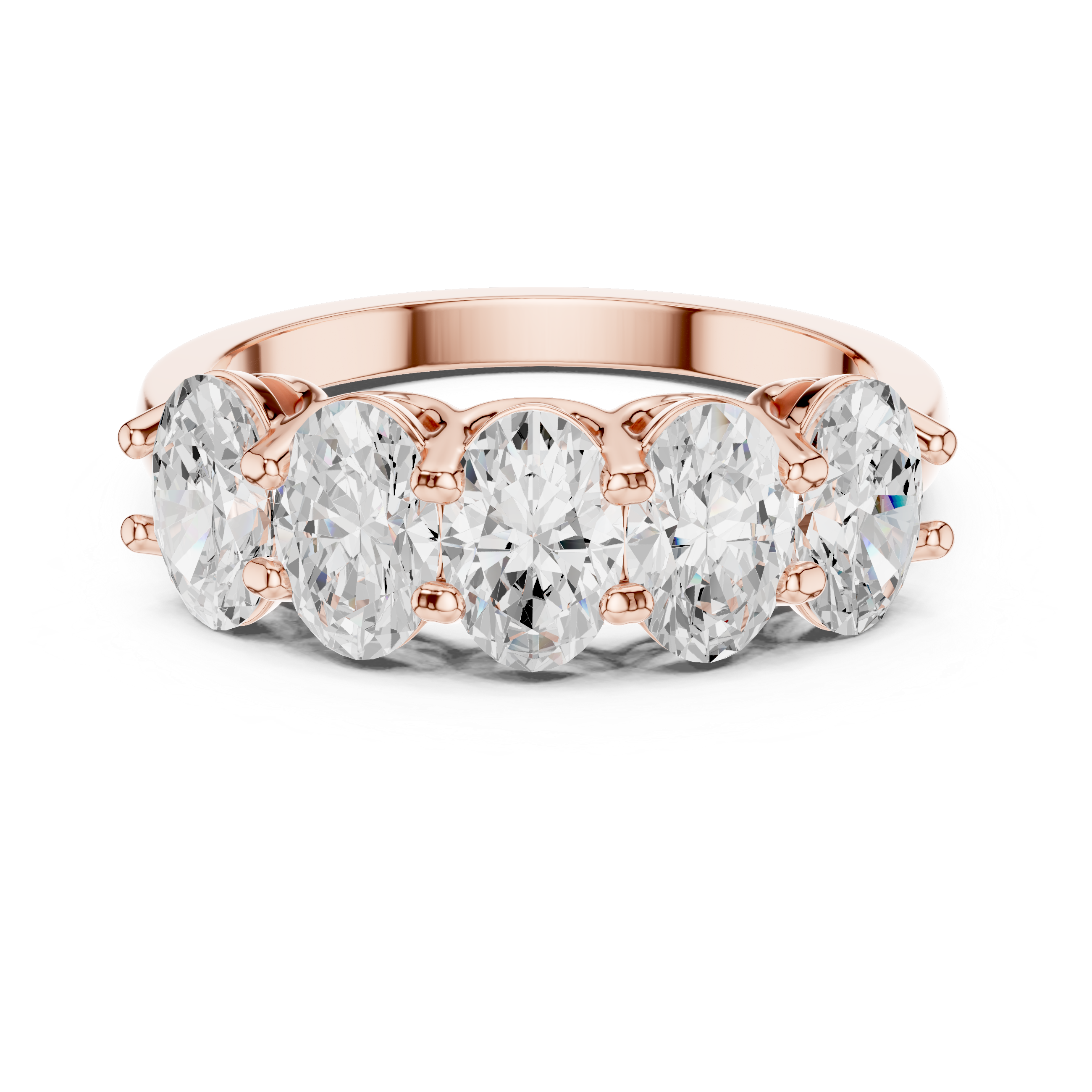 Refined Oval Diamond Lab Grown Diamond Ring