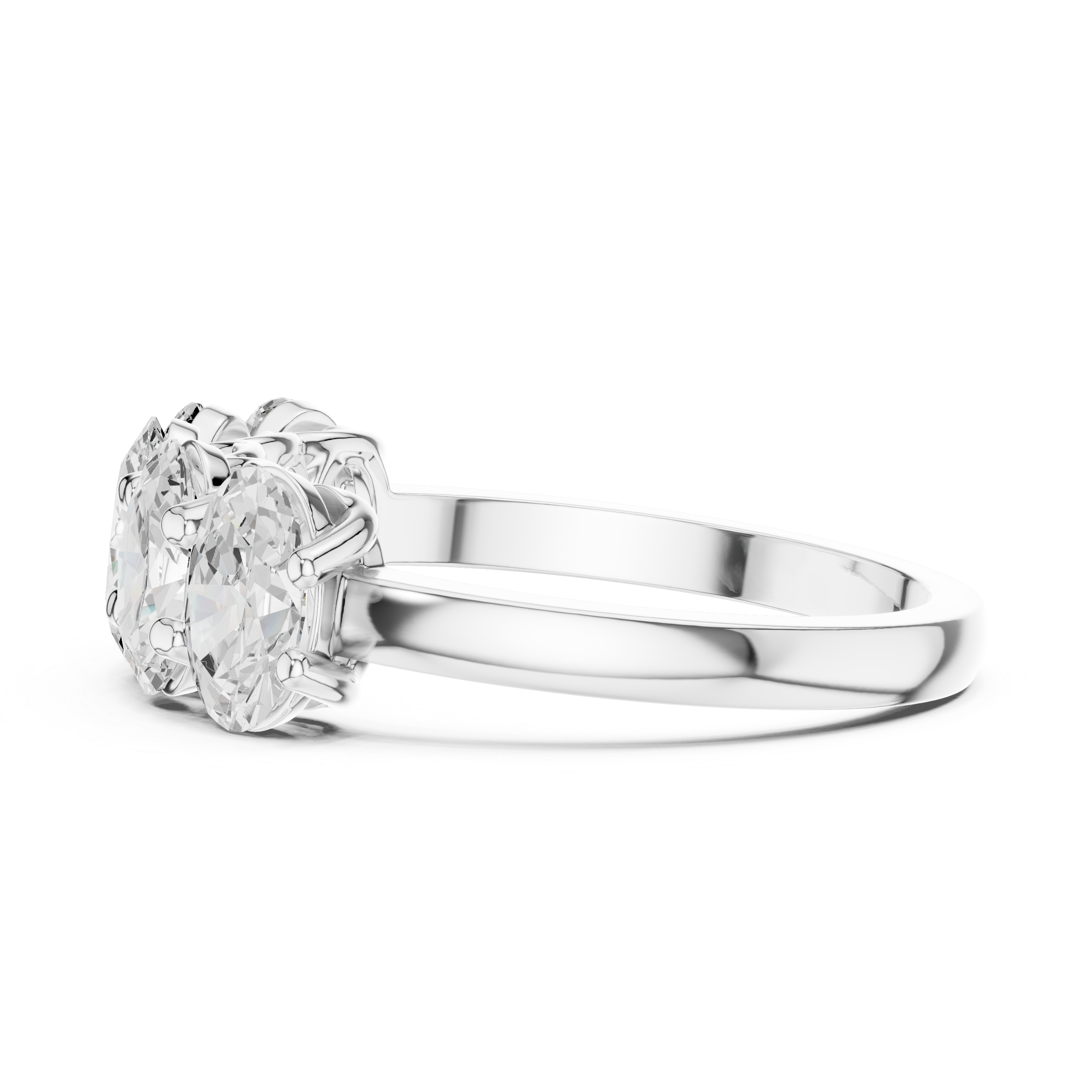 Refined Oval Diamond Lab Grown Diamond Ring
