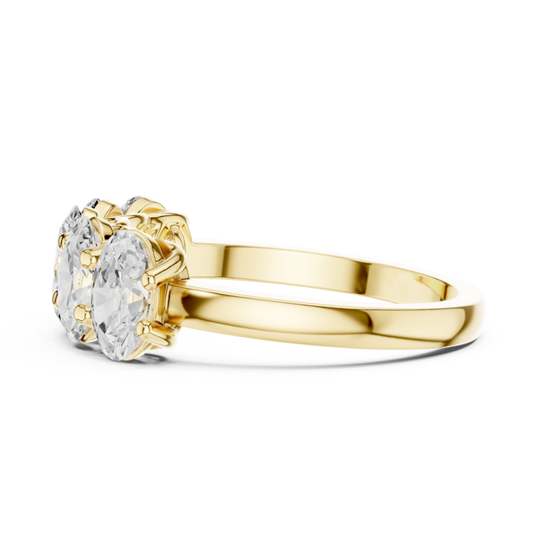 Refined Oval Diamond Lab Grown Diamond Ring