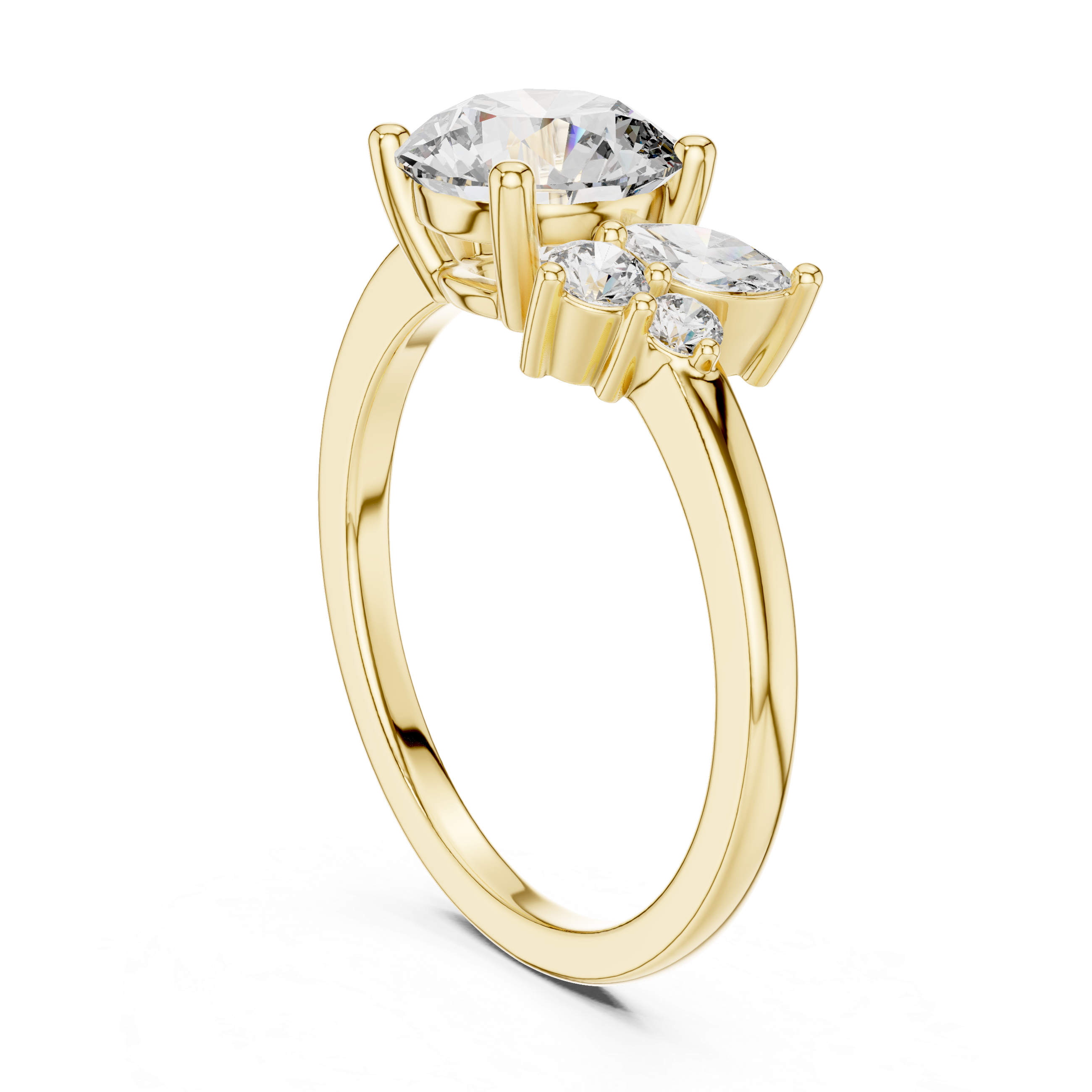 Zenith Peak Lab Grown Diamond Chevron Ring
