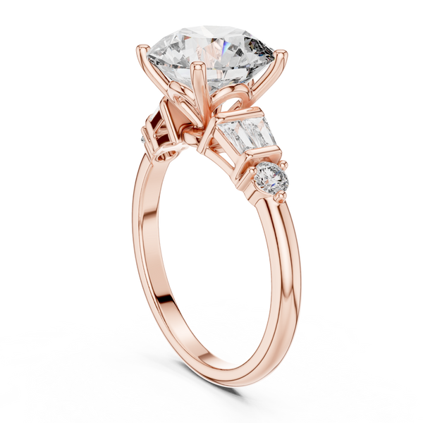 Sunburst Ray Lab Grown Diamond Cushion Ring