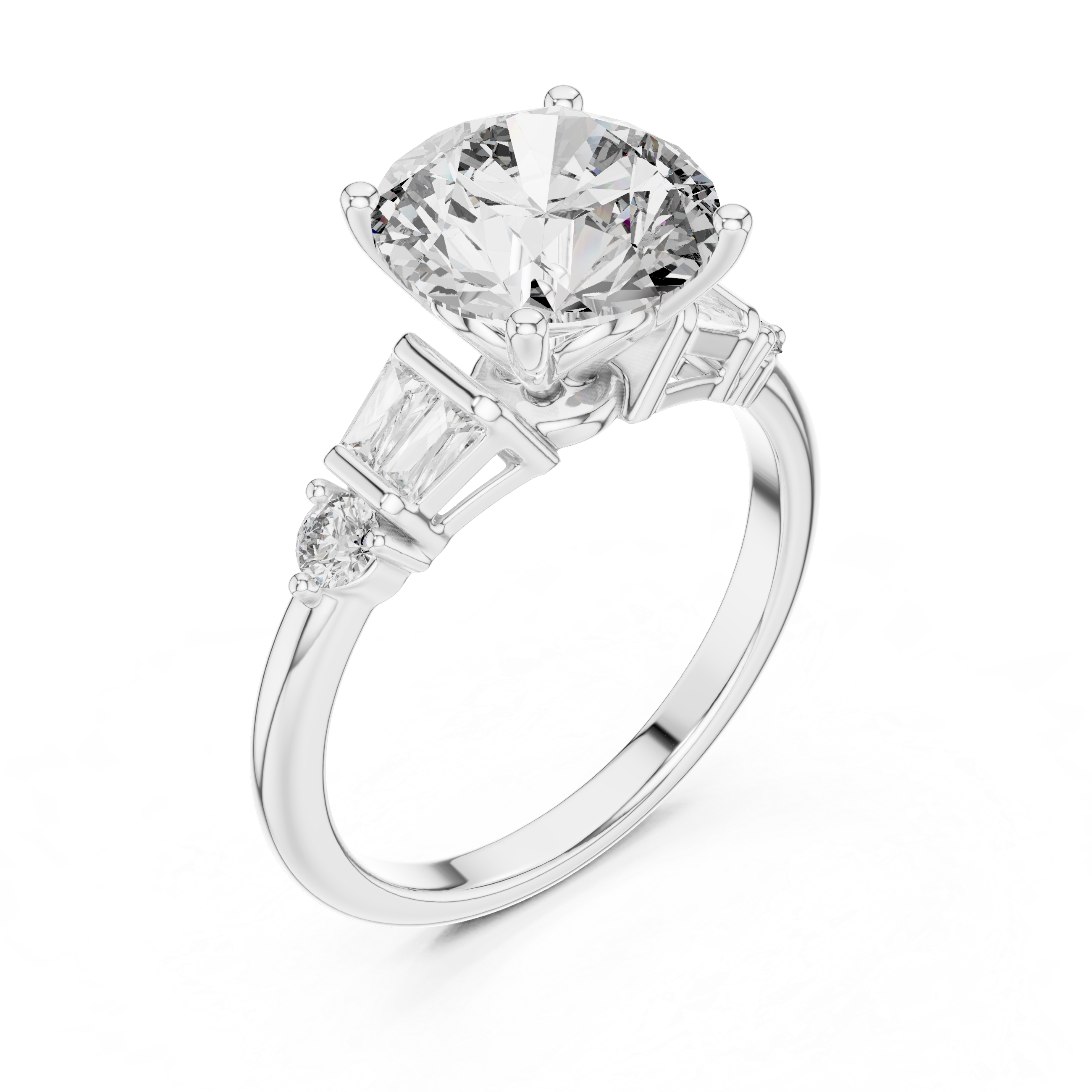 Sunburst Ray Lab Grown Diamond Cushion Ring