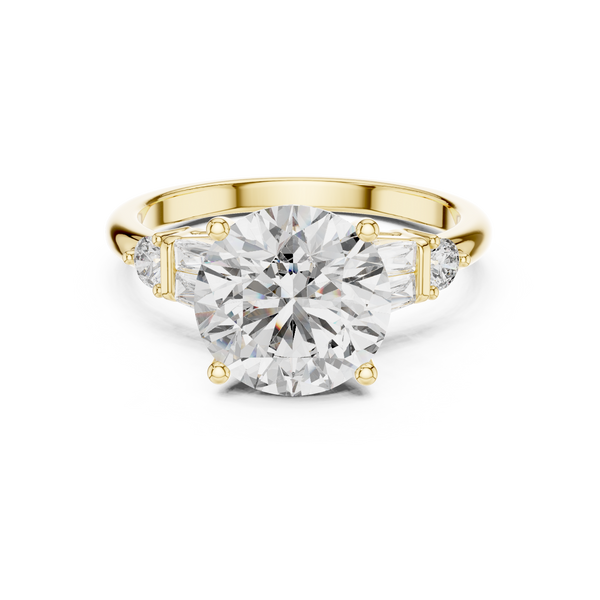 Sunburst Ray Lab Grown Diamond Cushion Ring