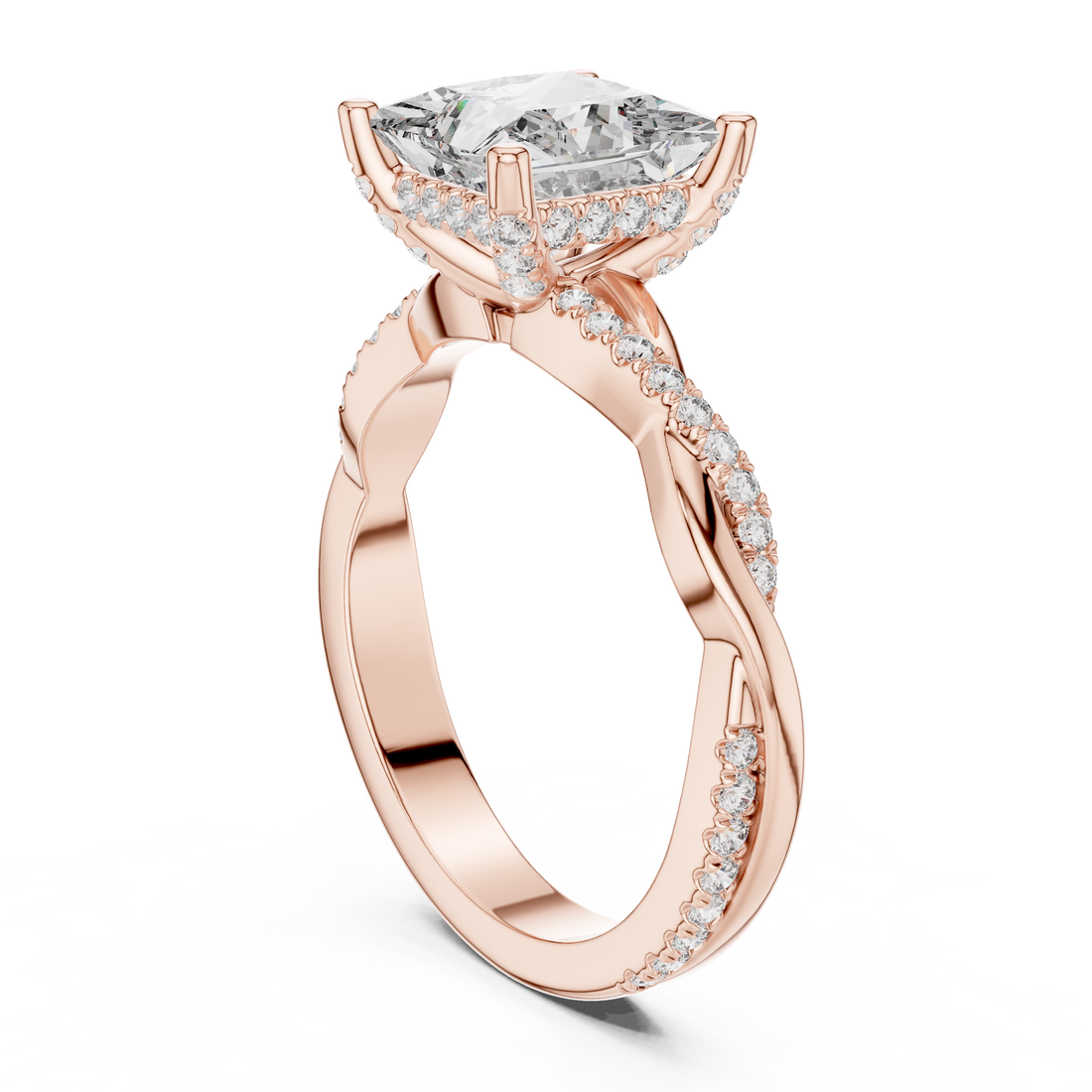 Twilight Ribbon Lab Grown Diamond Twist Ring