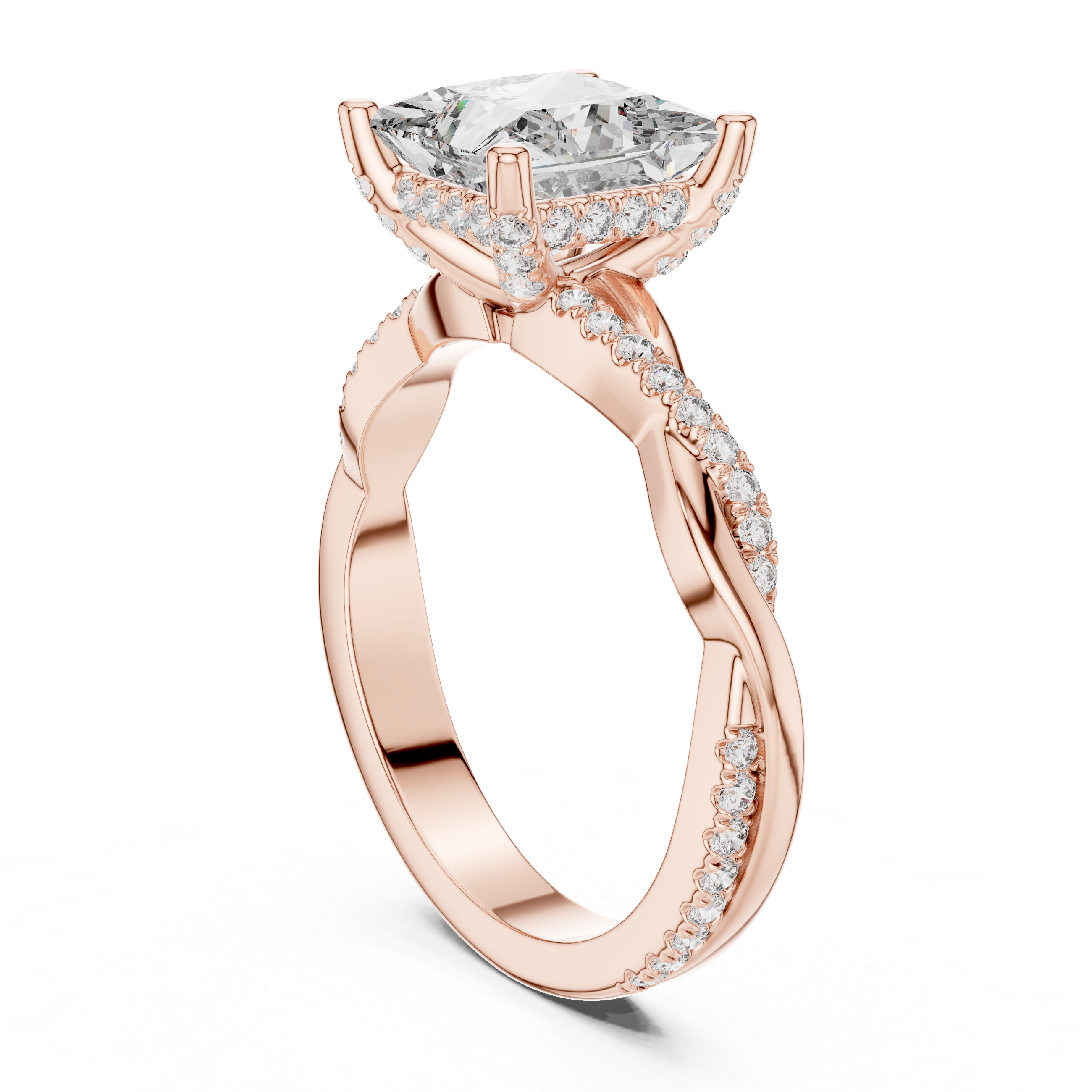 Twilight Ribbon Lab Grown Diamond Twist Ring