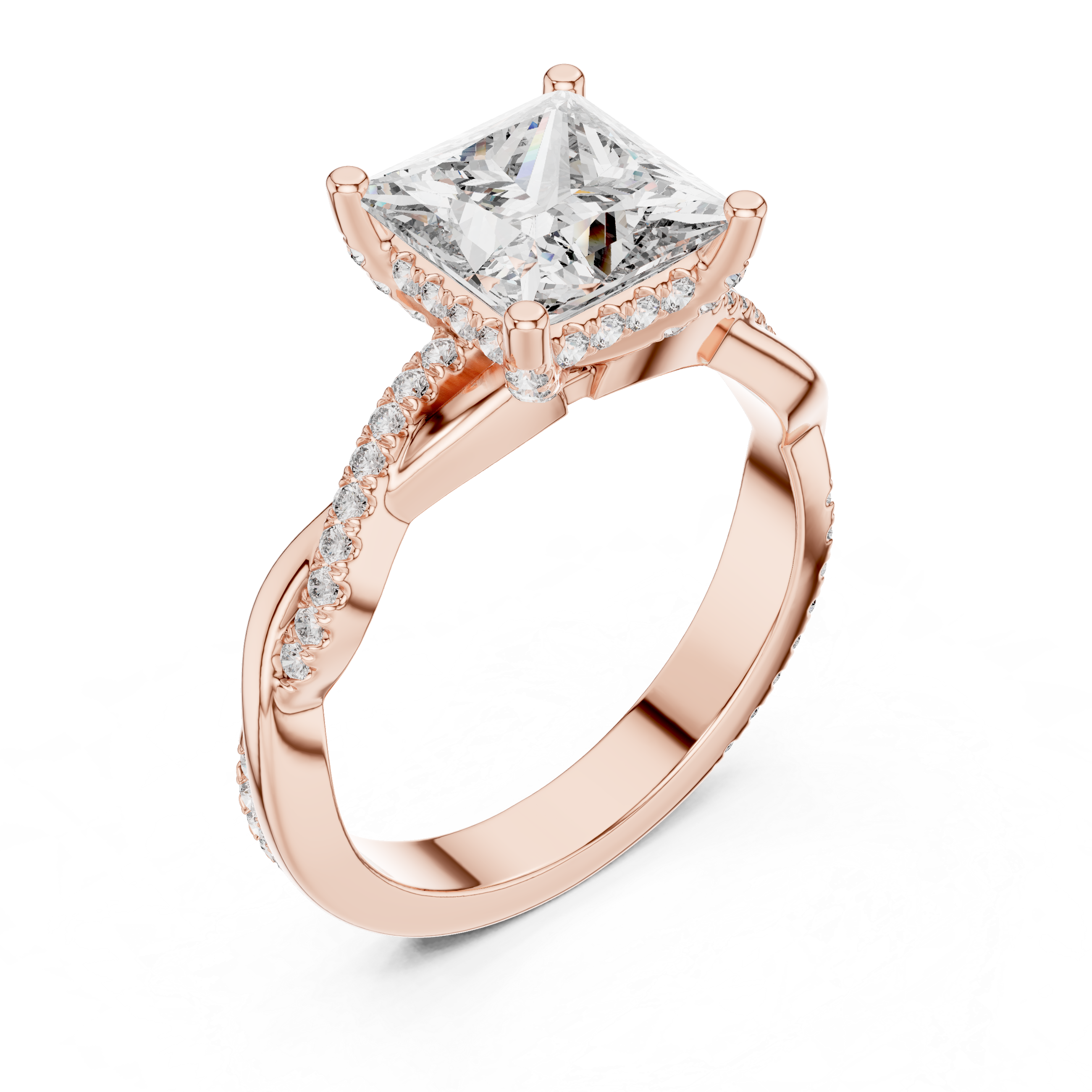 Twilight Ribbon Lab Grown Diamond Twist Ring