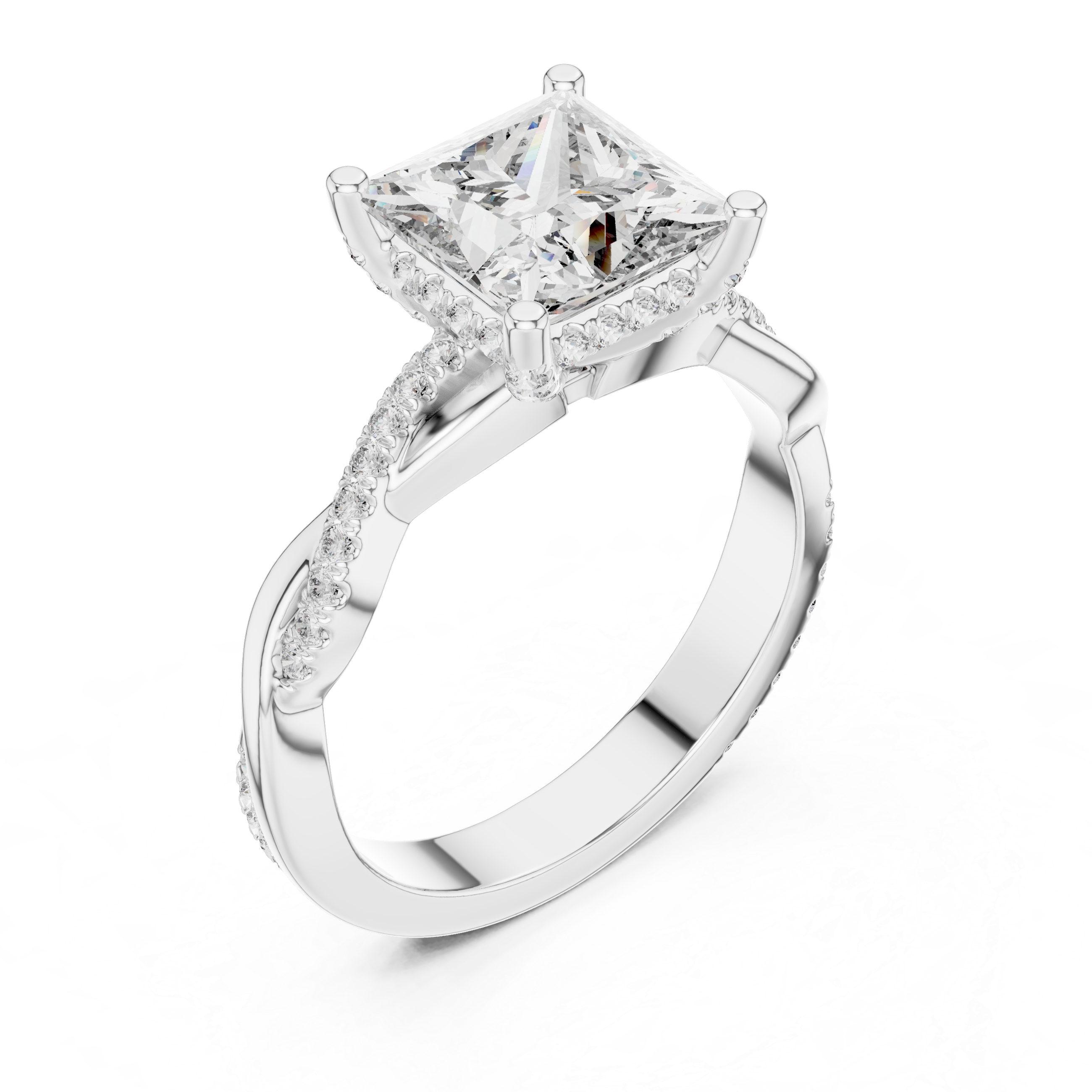 Twilight Ribbon Lab Grown Diamond Twist Ring