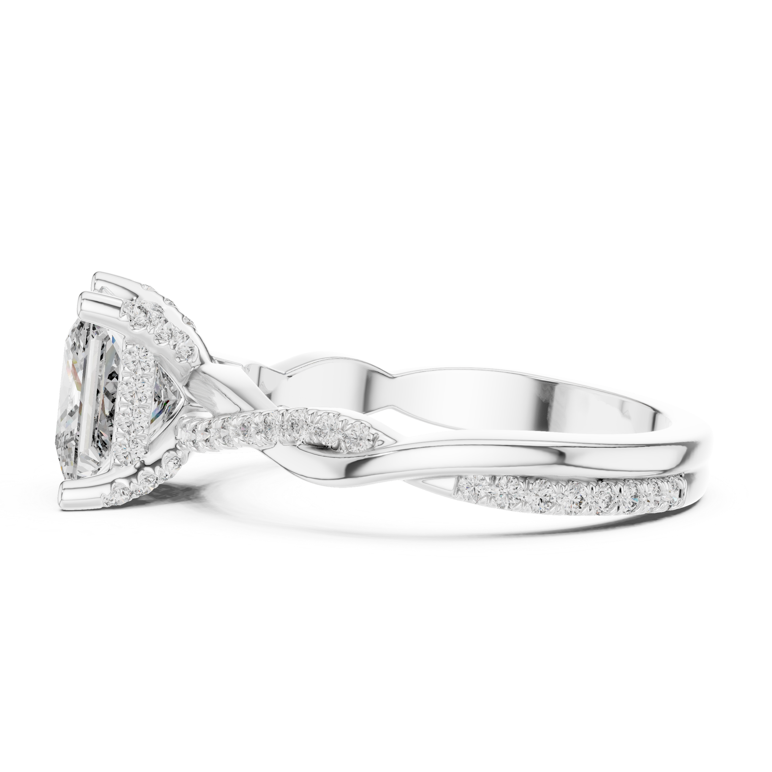 Twilight Ribbon Lab Grown Diamond Twist Ring