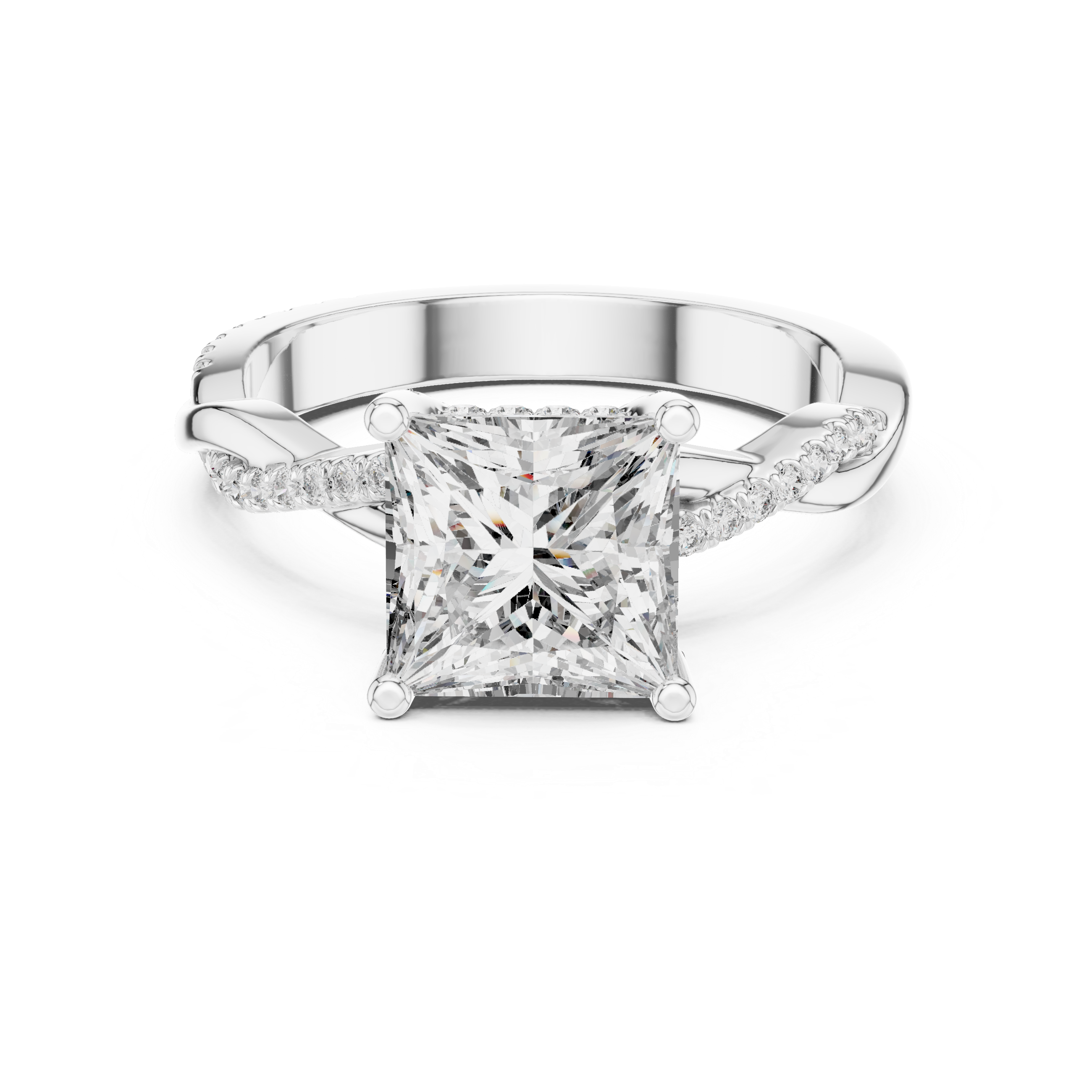 Twilight Ribbon Lab Grown Diamond Twist Ring
