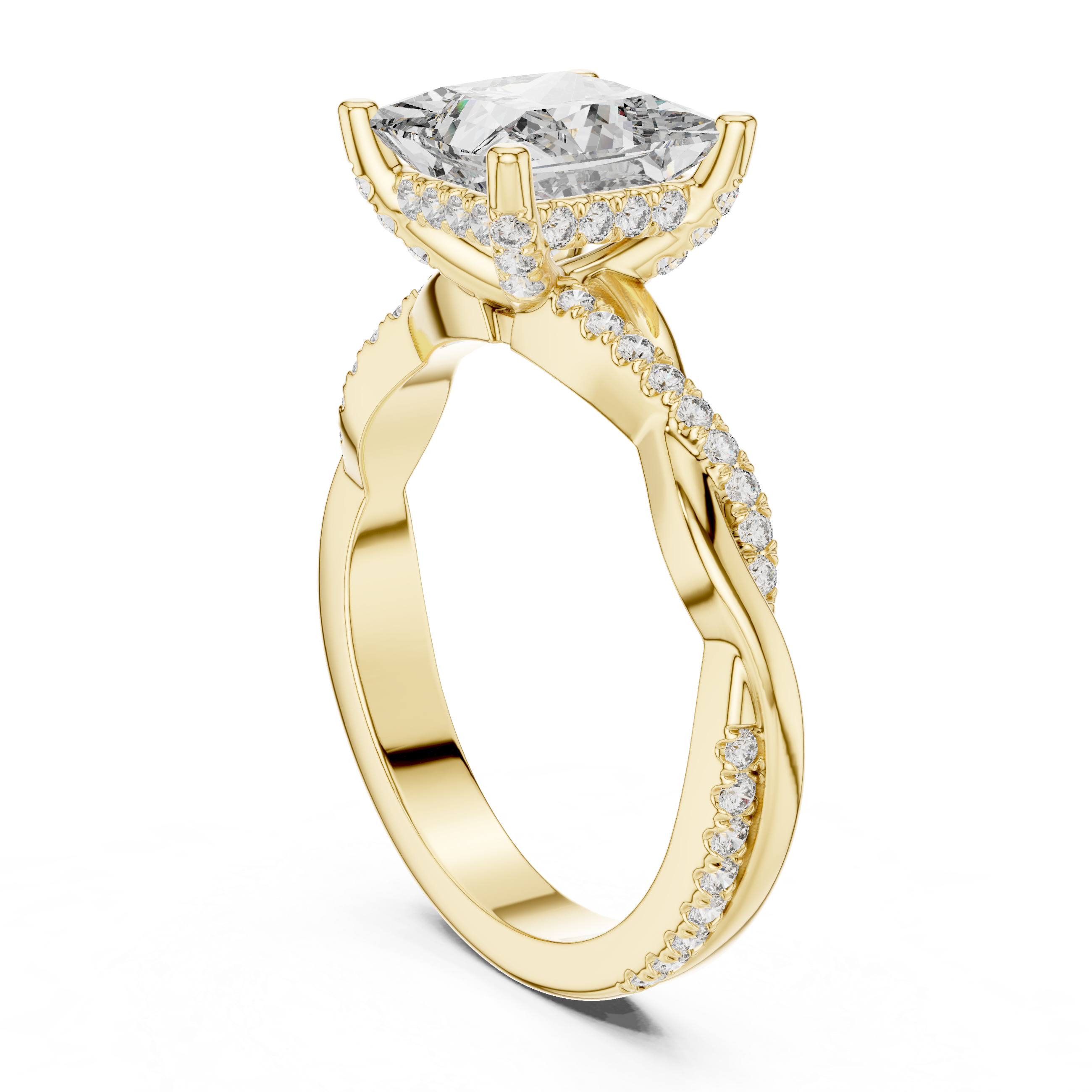 Twilight Ribbon Lab Grown Diamond Twist Ring