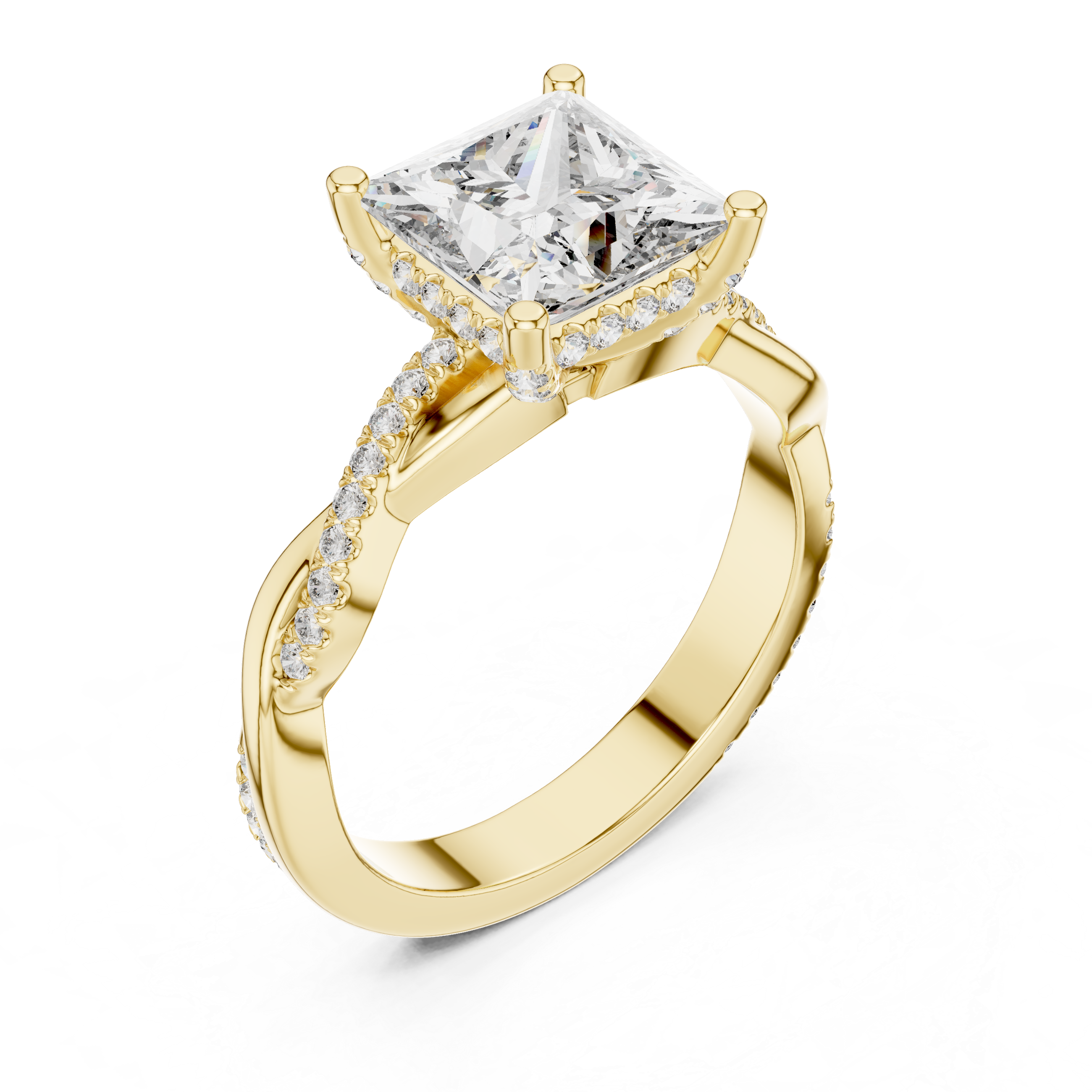Twilight Ribbon Lab Grown Diamond Twist Ring