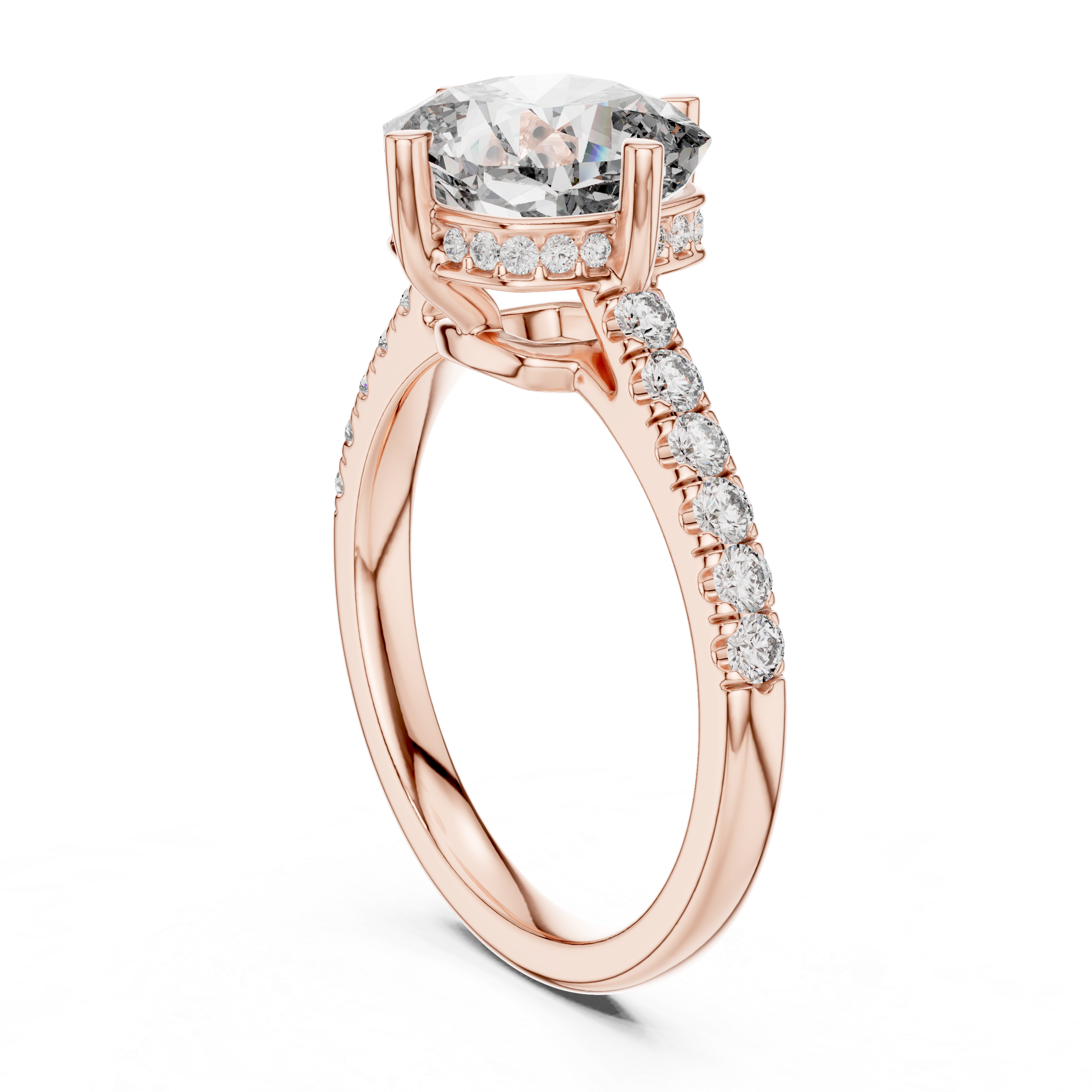 Coral Branch Lab Grown Diamond Textured Ring
