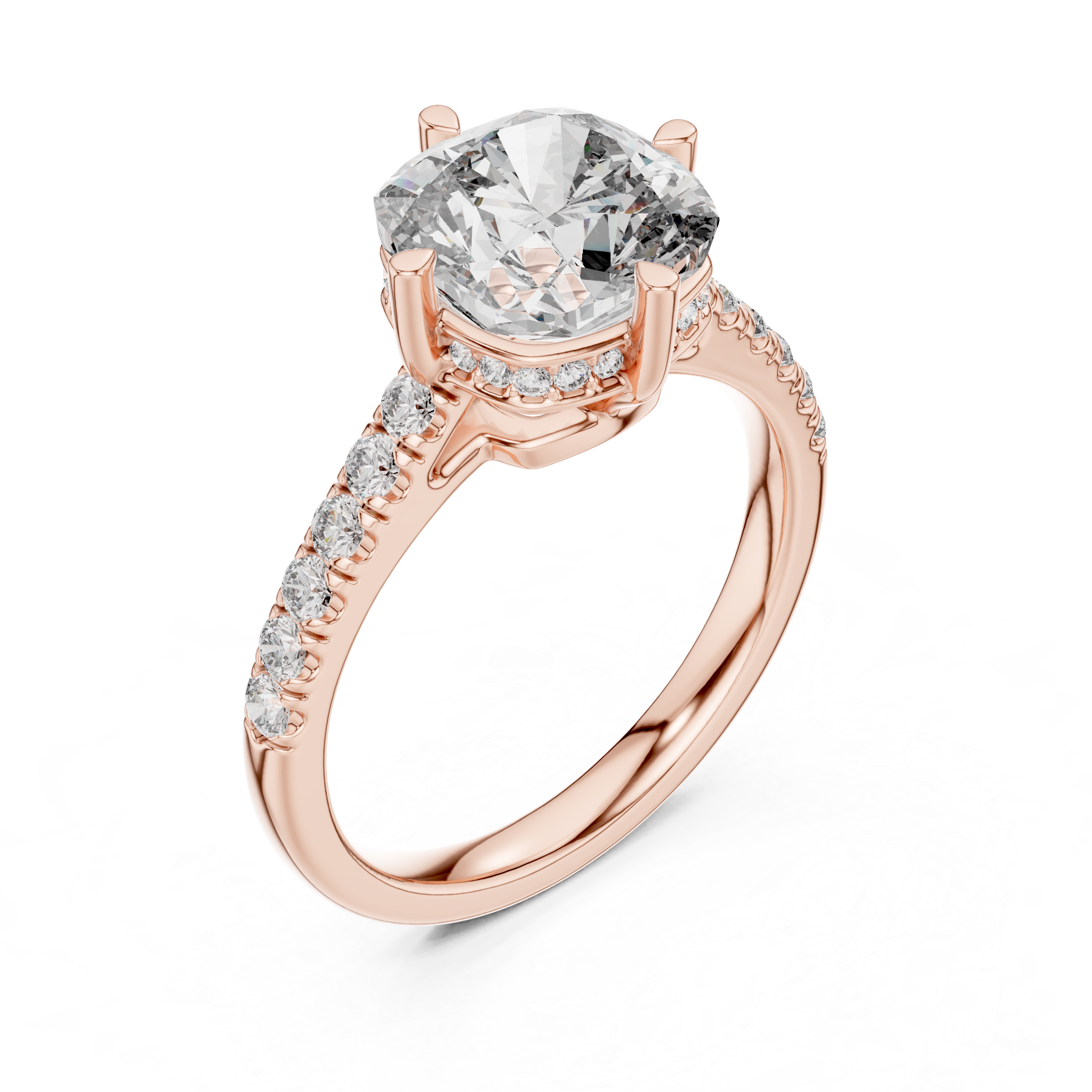 Coral Branch Lab Grown Diamond Textured Ring