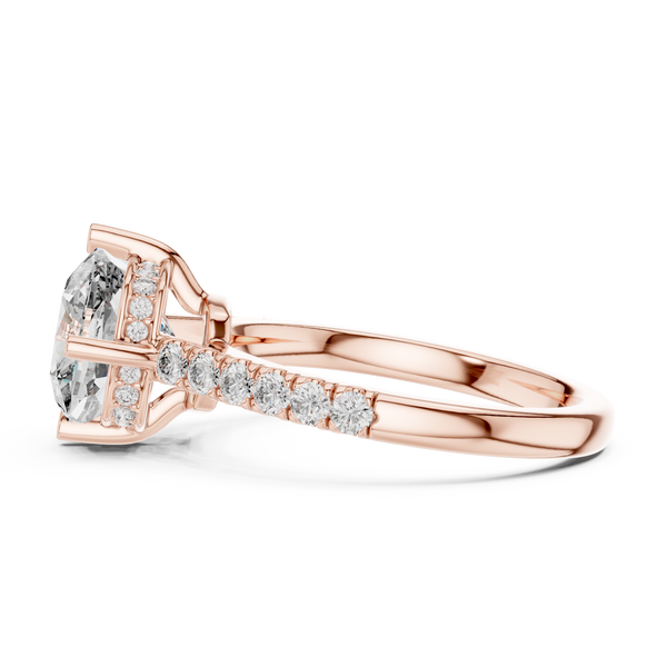 Coral Branch Lab Grown Diamond Textured Ring