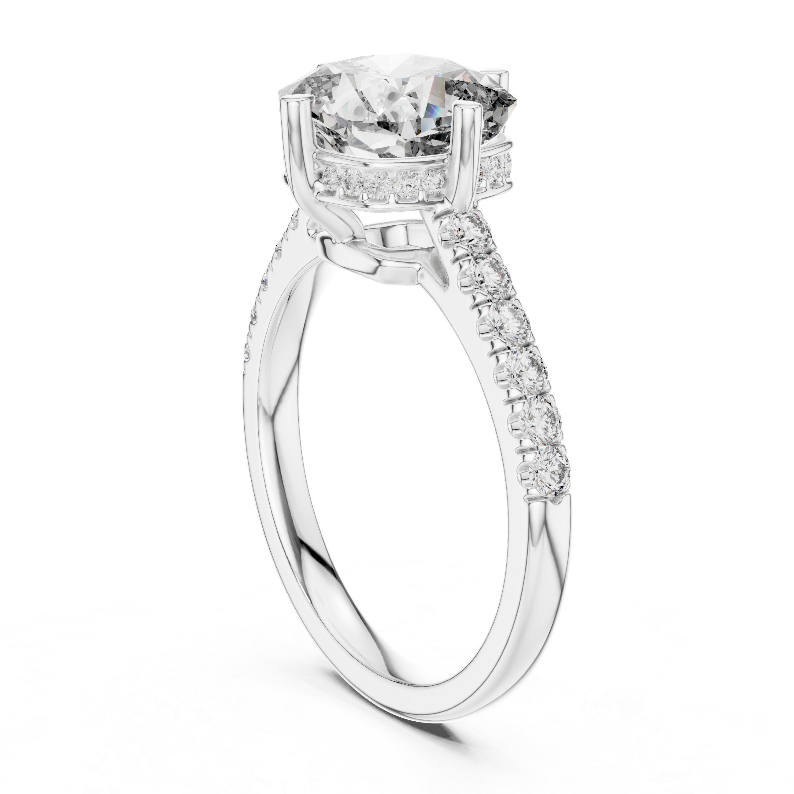 Coral Branch Lab Grown Diamond Textured Ring