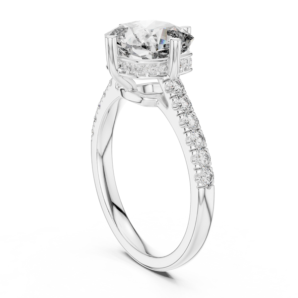 Coral Branch Lab Grown Diamond Textured Ring