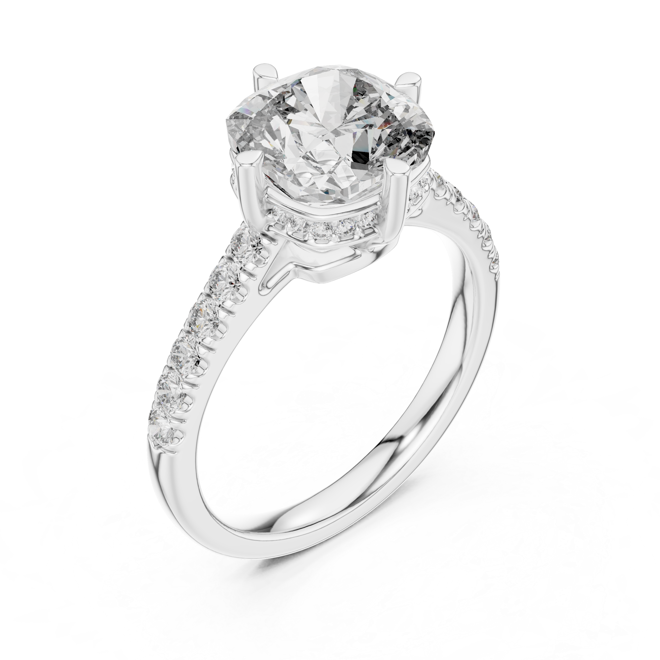 Coral Branch Lab Grown Diamond Textured Ring