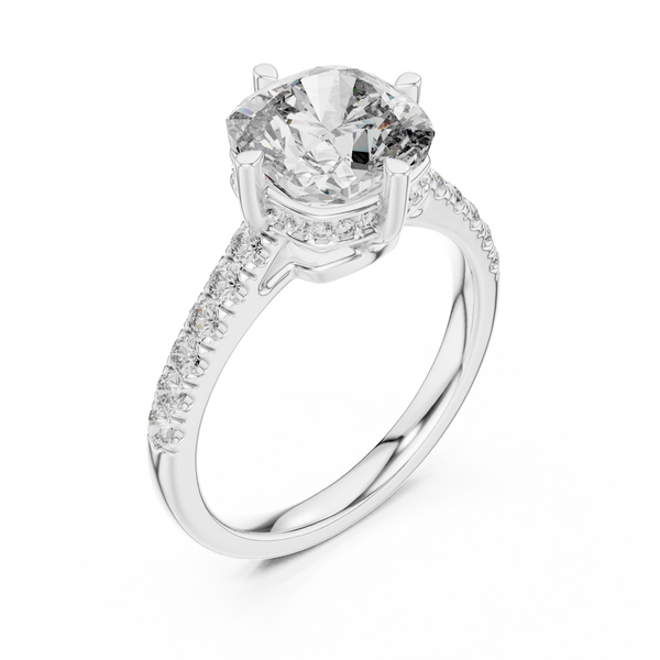 Coral Branch Lab Grown Diamond Textured Ring