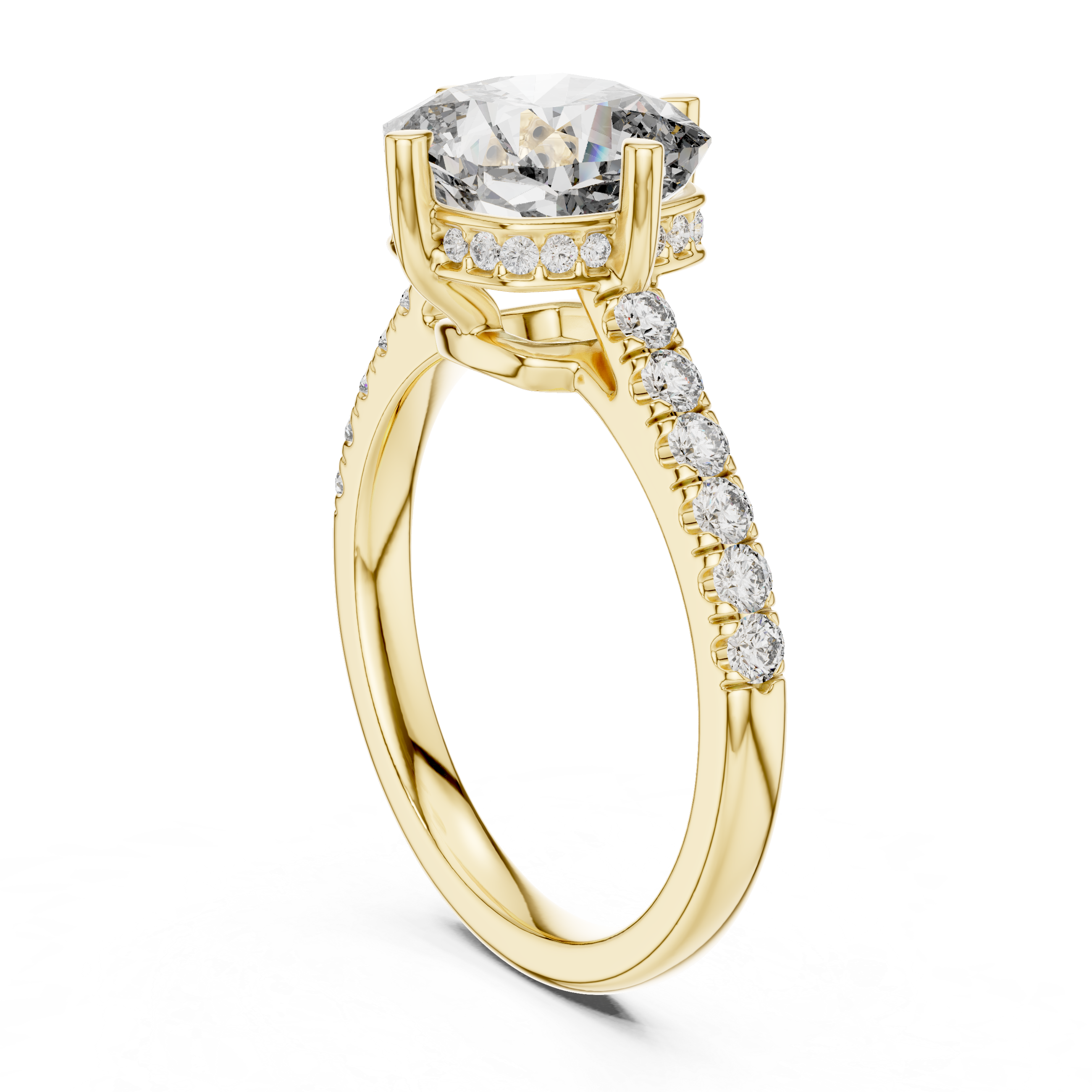 Coral Branch Lab Grown Diamond Textured Ring