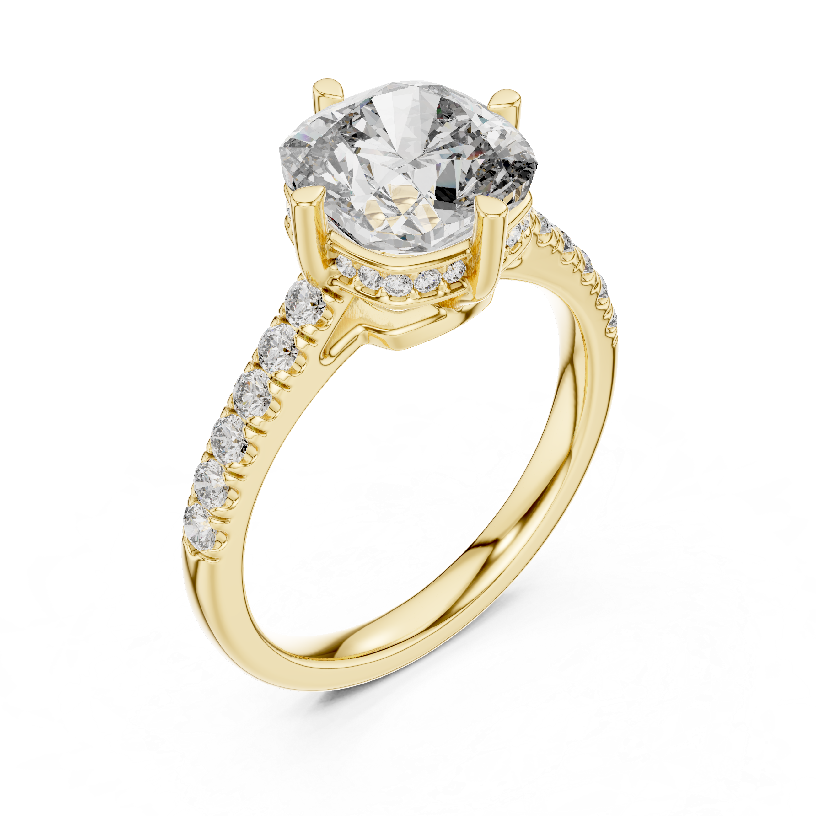 Coral Branch Lab Grown Diamond Textured Ring