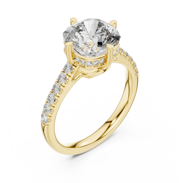 Coral Branch Lab Grown Diamond Textured Ring