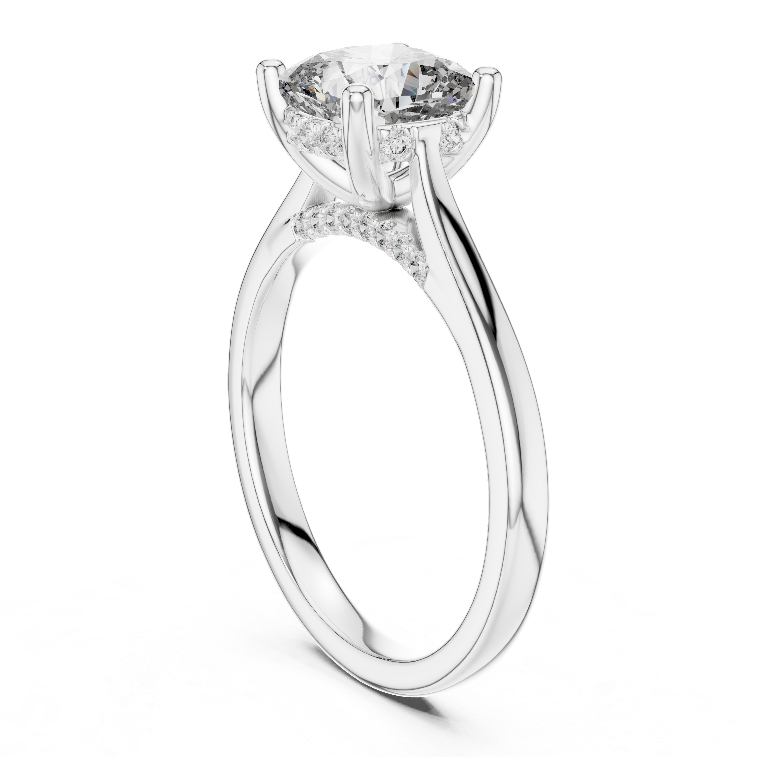 Arctic Mirror Lab Grown Diamond Emerald Ring