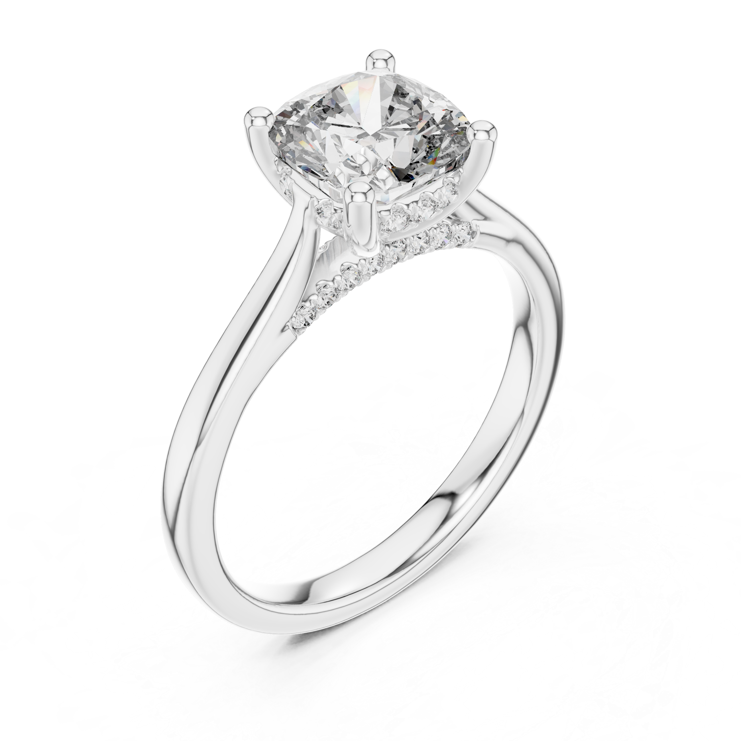 Arctic Mirror Lab Grown Diamond Emerald Ring