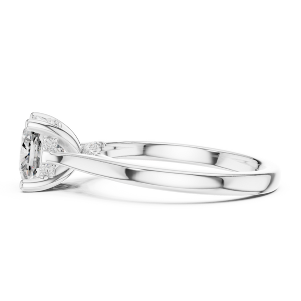 Arctic Mirror Lab Grown Diamond Emerald Ring