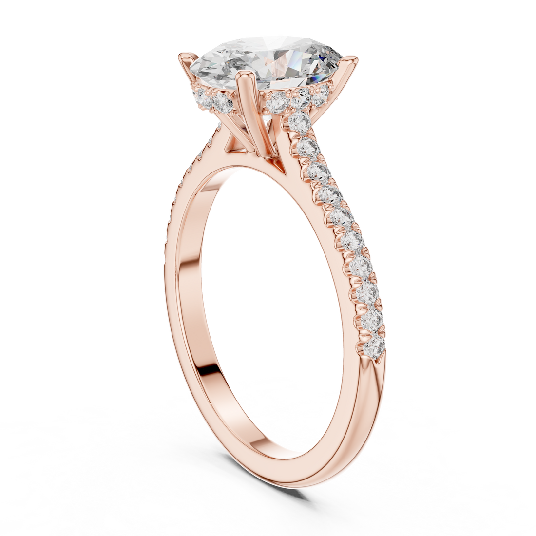 Satin Ribbon Lab Grown Diamond Asymmetric Ring