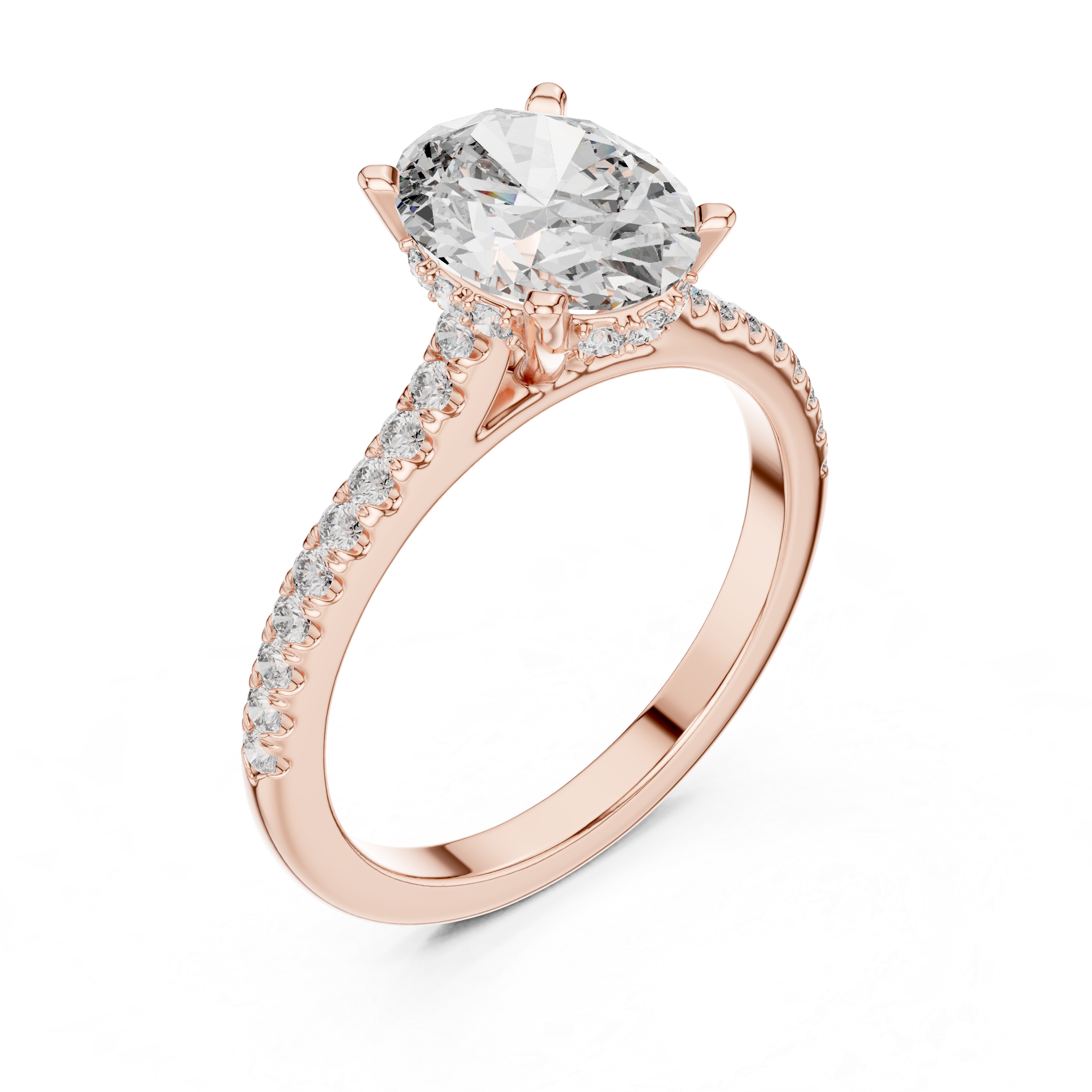Satin Ribbon Lab Grown Diamond Asymmetric Ring