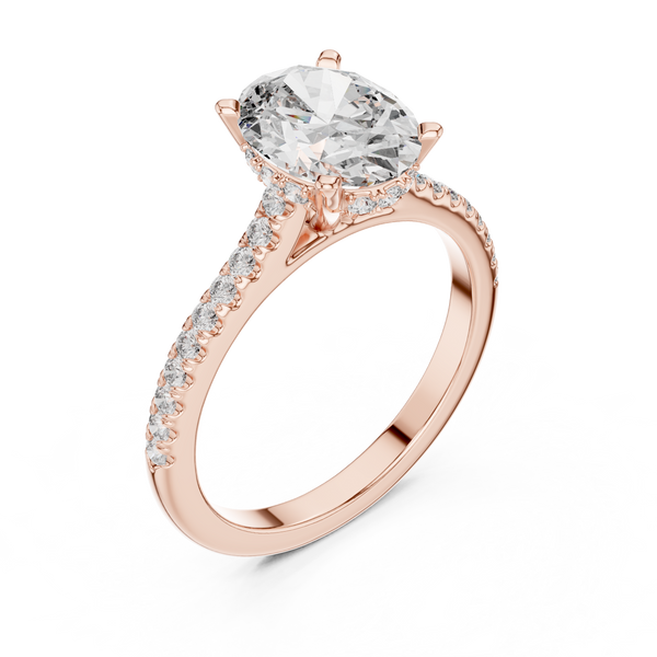 Satin Ribbon Lab Grown Diamond Asymmetric Ring
