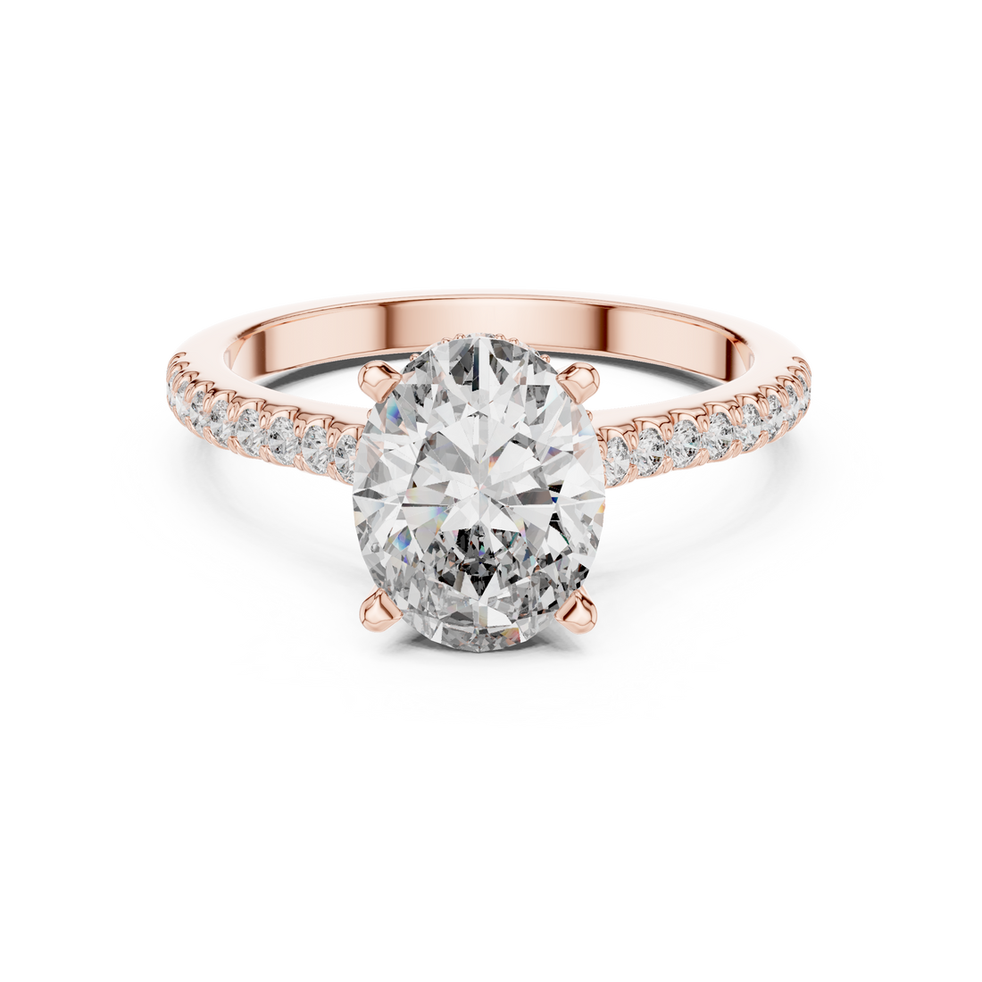 Satin Ribbon Lab Grown Diamond Asymmetric Ring