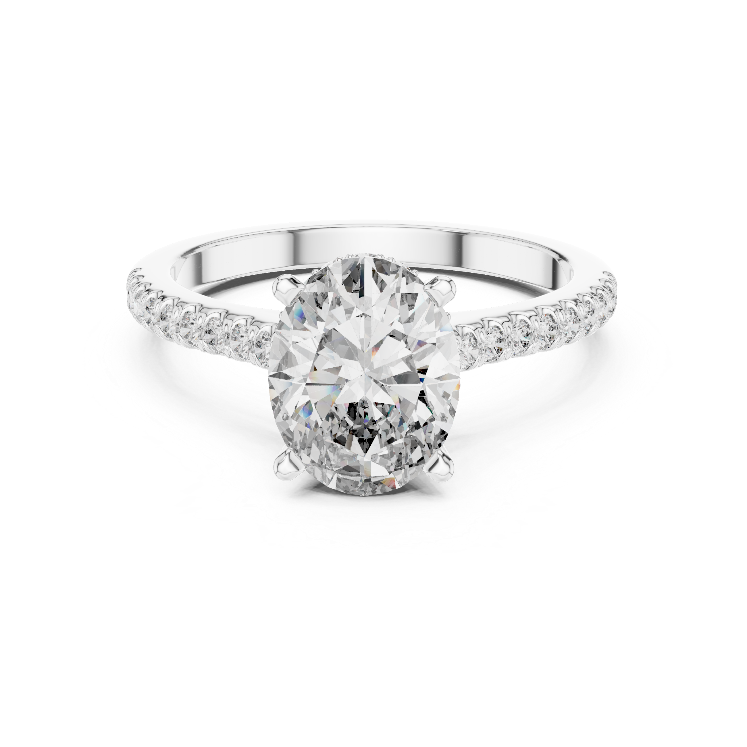Satin Ribbon Lab Grown Diamond Asymmetric Ring