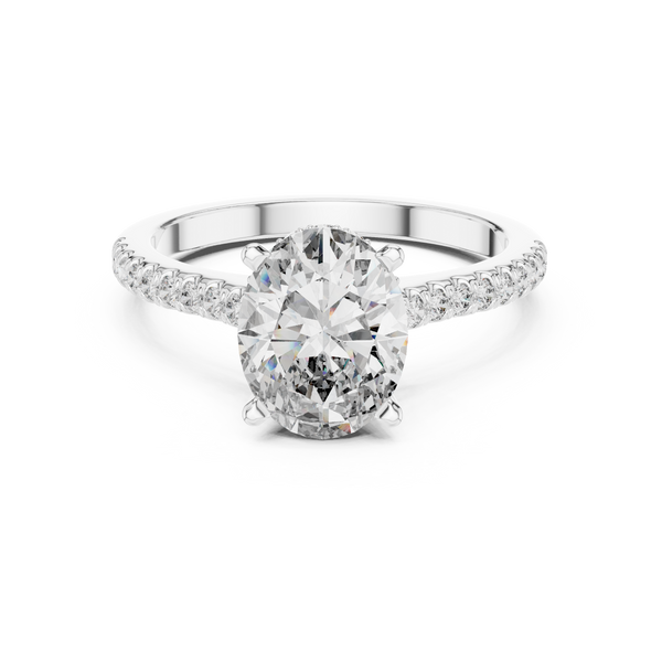 Satin Ribbon Lab Grown Diamond Asymmetric Ring