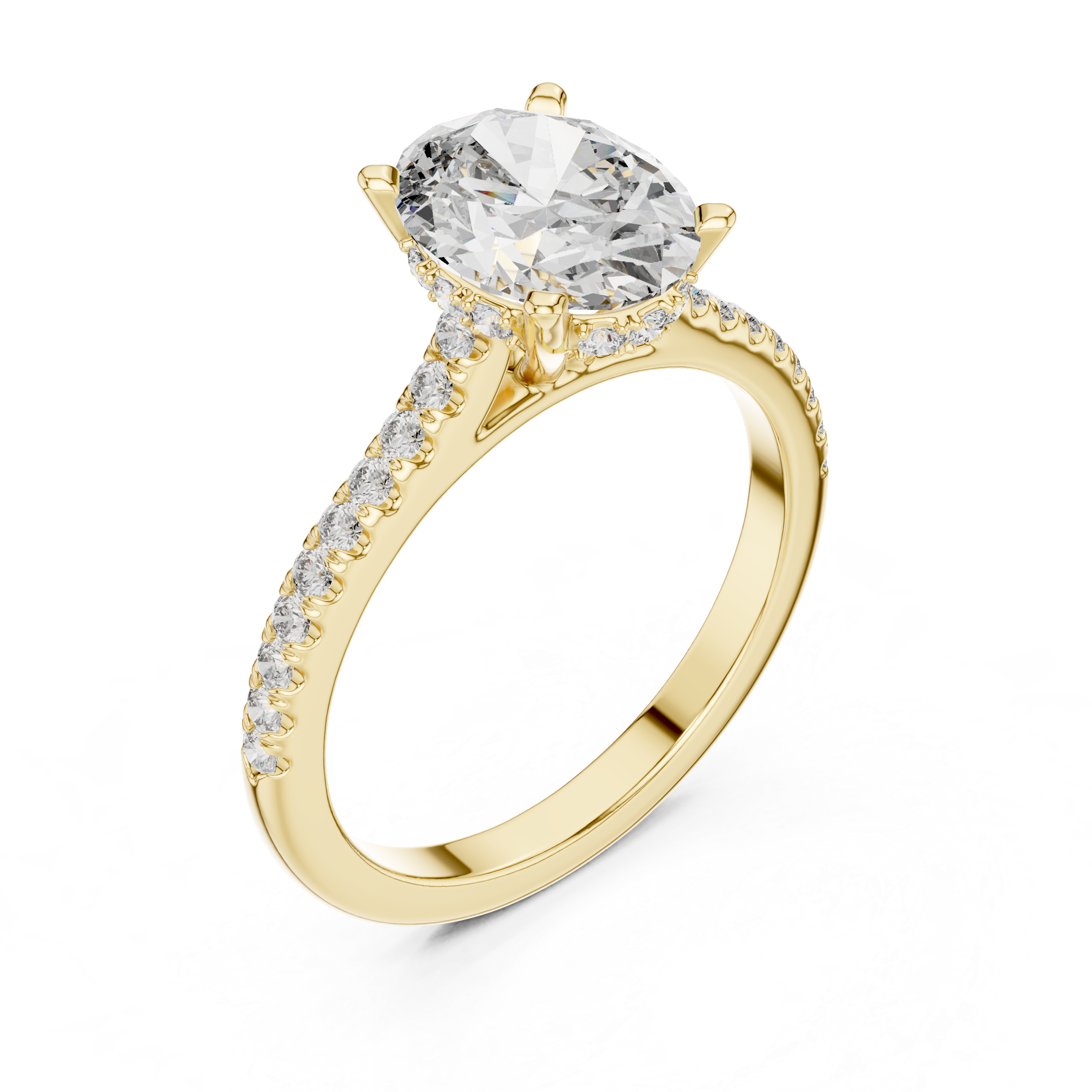 Satin Ribbon Lab Grown Diamond Asymmetric Ring