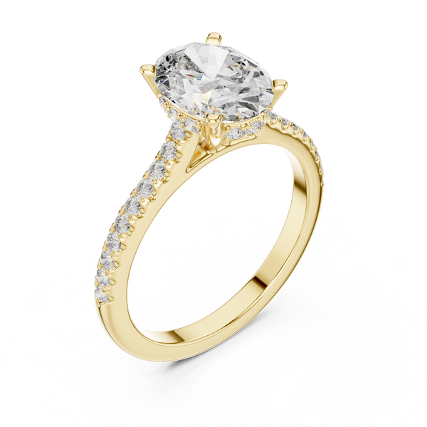 Satin Ribbon Lab Grown Diamond Asymmetric Ring